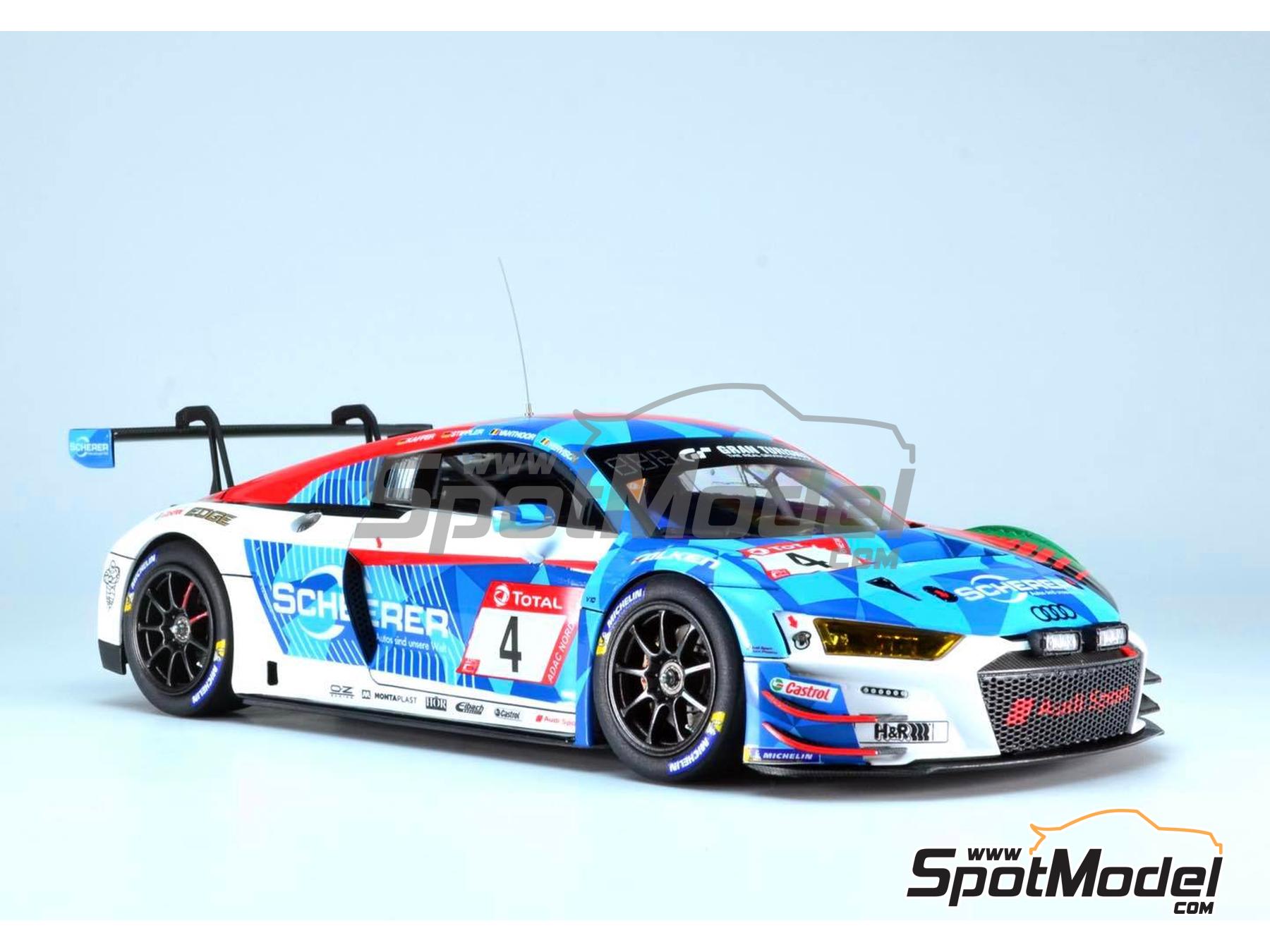 Image 10: Audi R8 LMS GT3 Evo Equipo Phoenix patrocinado por Scherer - 24 Horas de Nürburgring 2019 | Maqueta de coche en escala 1/24 fabricado por Nunu (ref. PN24026, tambien 4545782077322 y NU24026)