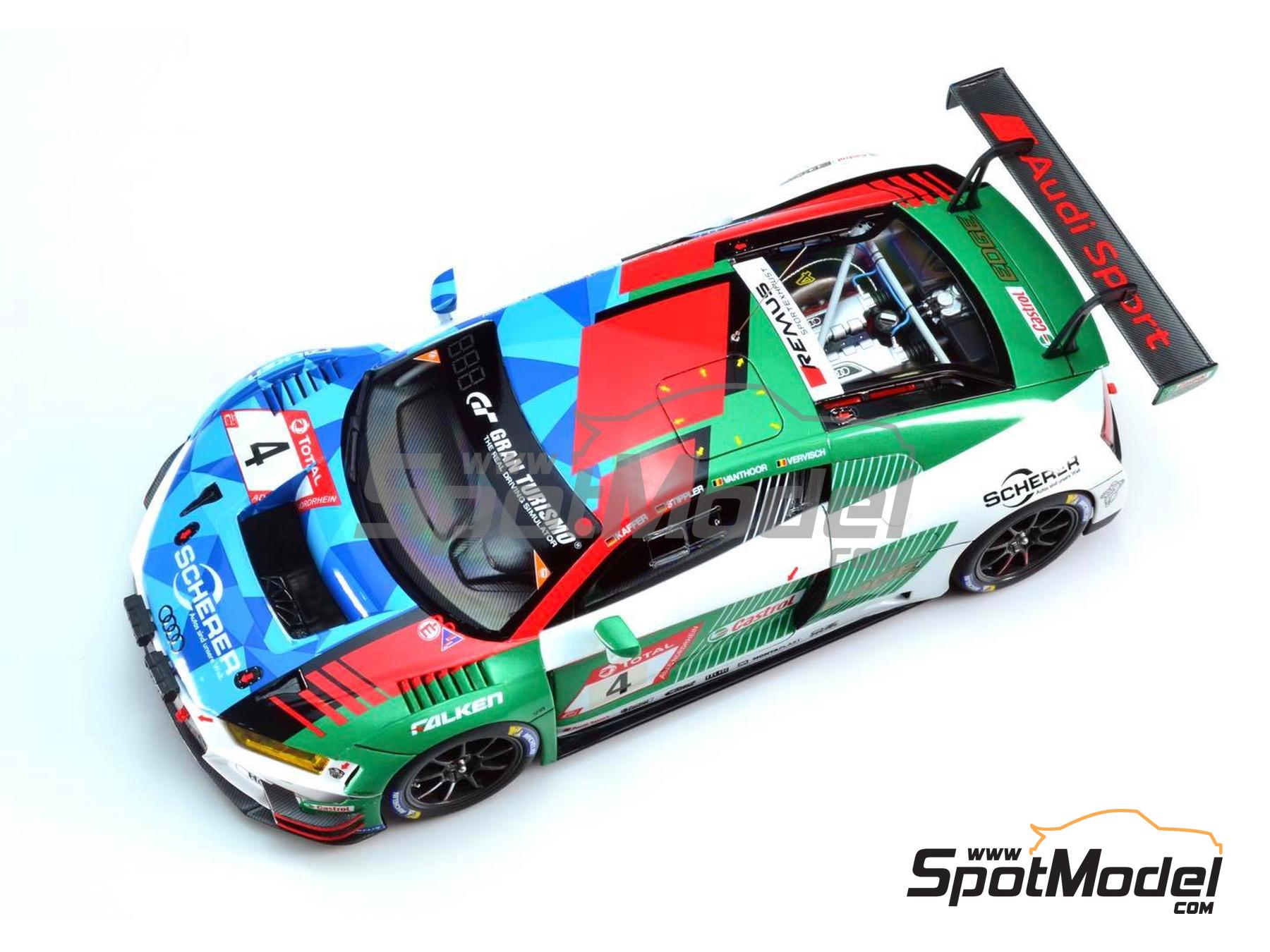 Image 12: Audi R8 LMS GT3 Evo Equipo Phoenix patrocinado por Scherer - 24 Horas de Nürburgring 2019 | Maqueta de coche en escala 1/24 fabricado por Nunu (ref. PN24026, tambien 4545782077322 y NU24026)