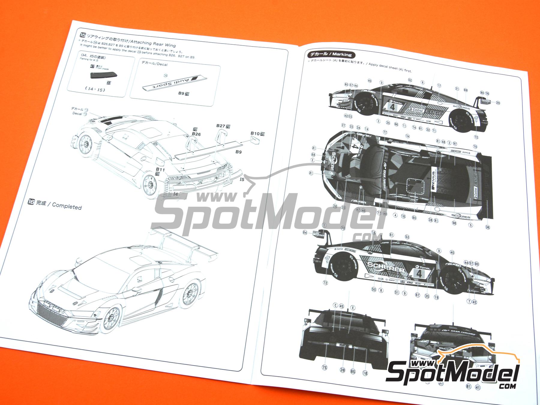 Image 22: Audi R8 LMS GT3 Evo Equipo Phoenix patrocinado por Scherer - 24 Horas de Nürburgring 2019 | Maqueta de coche en escala 1/24 fabricado por Nunu (ref. PN24026, tambien 4545782077322 y NU24026)