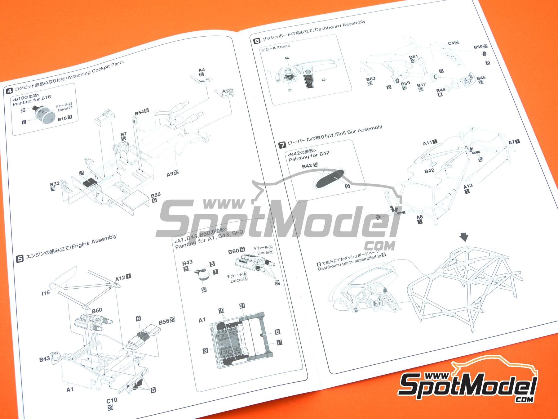 Image 17: Audi R8 LMS GT3 sponsored by AAPE Audi Hong Kong - Macau FIA GT World Cup Championship 2015 | Car scale model kit in 1/24 scale manufactured by Nunu (ref.&nbsp;PN24028, also 4545782076493 and NU24028)