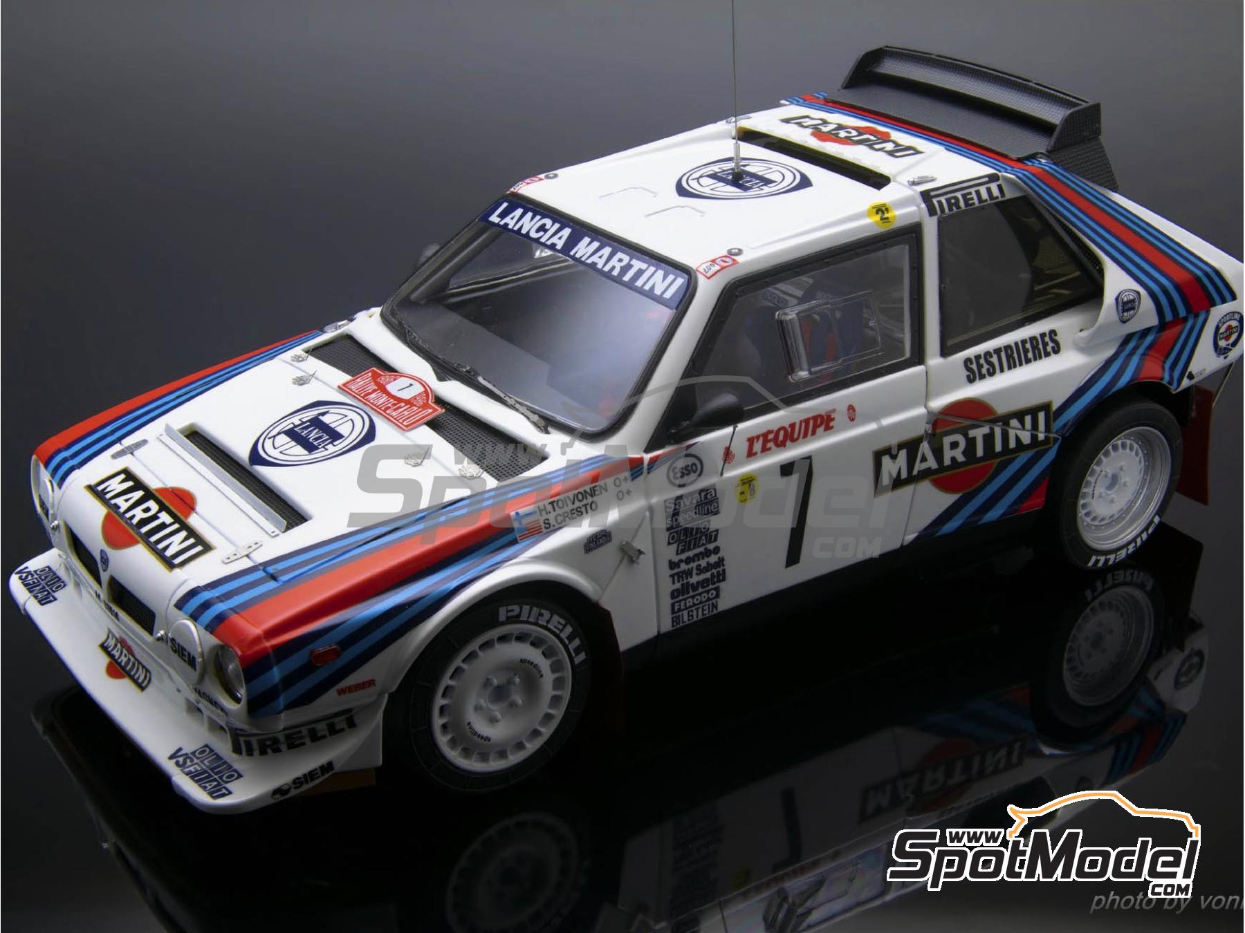Image 7: Lancia Delta S4 Grupo B Equipo Martini International Racing - Rally de Monte Carlo - Rallye Automobile de Monte-Carlo 1986 | Maqueta de coche en escala 1/24 fabricado por Nunu (ref. PN24030, tambien 4545782075816)