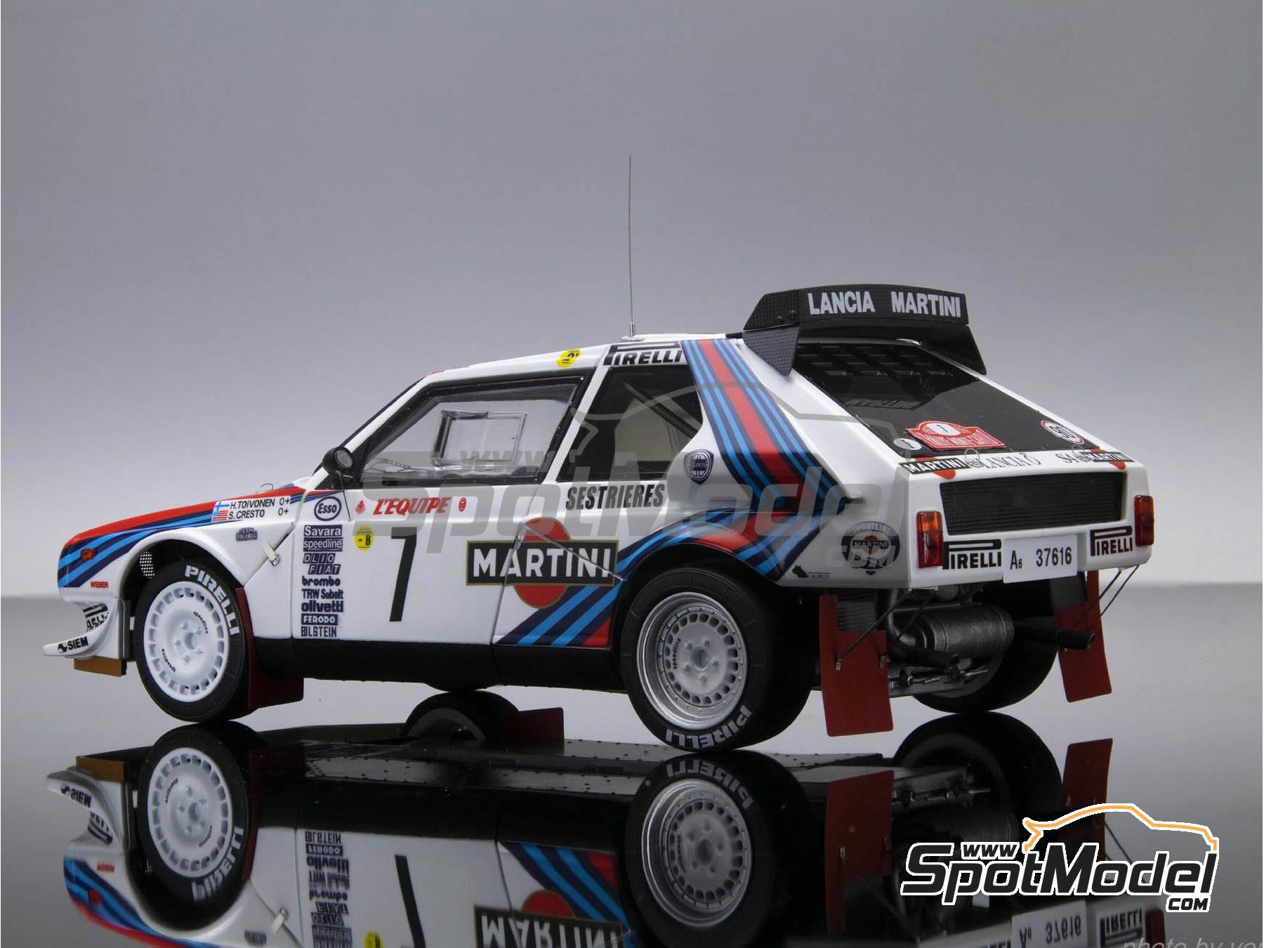 Image 11: Lancia Delta S4 Grupo B Equipo Martini International Racing - Rally de Monte Carlo - Rallye Automobile de Monte-Carlo 1986 | Maqueta de coche en escala 1/24 fabricado por Nunu (ref. PN24030, tambien 4545782075816)