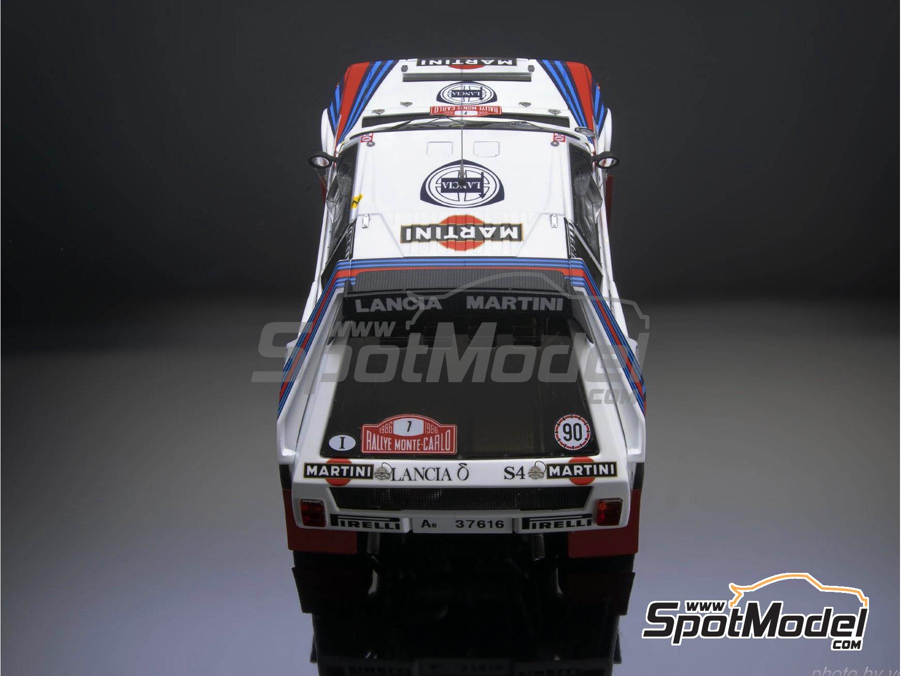 Image 14: Lancia Delta S4 Grupo B Equipo Martini International Racing - Rally de Monte Carlo - Rallye Automobile de Monte-Carlo 1986 | Maqueta de coche en escala 1/24 fabricado por Nunu (ref. PN24030, tambien 4545782075816)