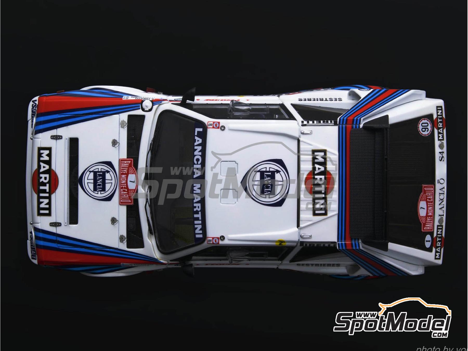 Image 15: Lancia Delta S4 Grupo B Equipo Martini International Racing - Rally de Monte Carlo - Rallye Automobile de Monte-Carlo 1986 | Maqueta de coche en escala 1/24 fabricado por Nunu (ref. PN24030, tambien 4545782075816)
