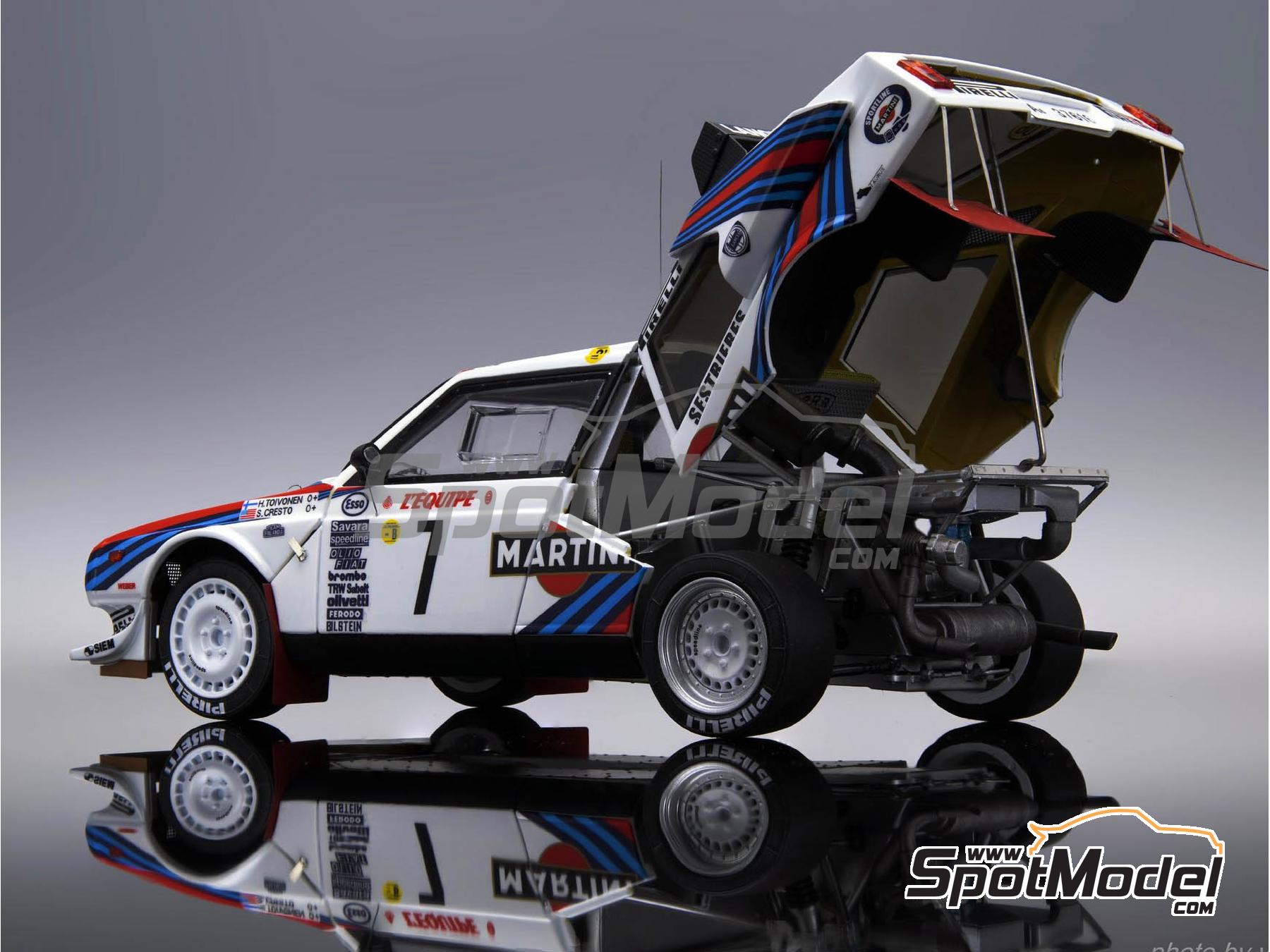Image 17: Lancia Delta S4 Grupo B Equipo Martini International Racing - Rally de Monte Carlo - Rallye Automobile de Monte-Carlo 1986 | Maqueta de coche en escala 1/24 fabricado por Nunu (ref. PN24030, tambien 4545782075816)