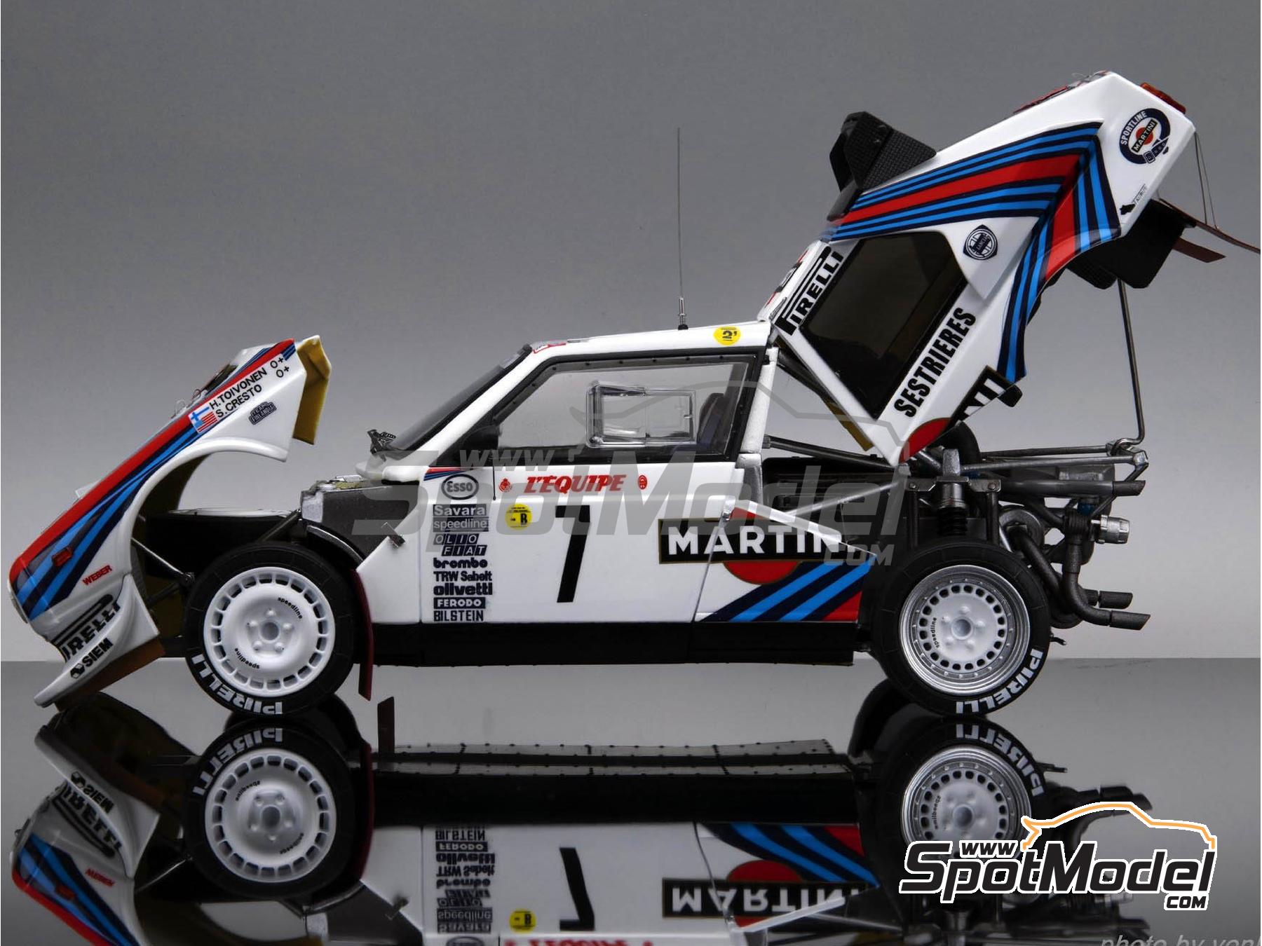 Image 18: Lancia Delta S4 Grupo B Equipo Martini International Racing - Rally de Monte Carlo - Rallye Automobile de Monte-Carlo 1986 | Maqueta de coche en escala 1/24 fabricado por Nunu (ref. PN24030, tambien 4545782075816)