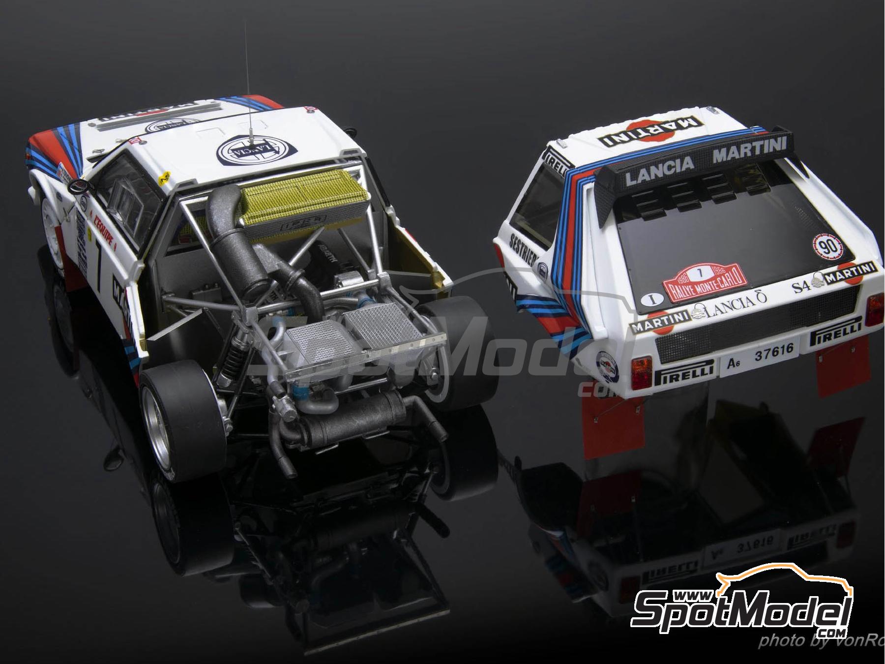 Image 20: Lancia Delta S4 Grupo B Equipo Martini International Racing - Rally de Monte Carlo - Rallye Automobile de Monte-Carlo 1986 | Maqueta de coche en escala 1/24 fabricado por Nunu (ref. PN24030, tambien 4545782075816)