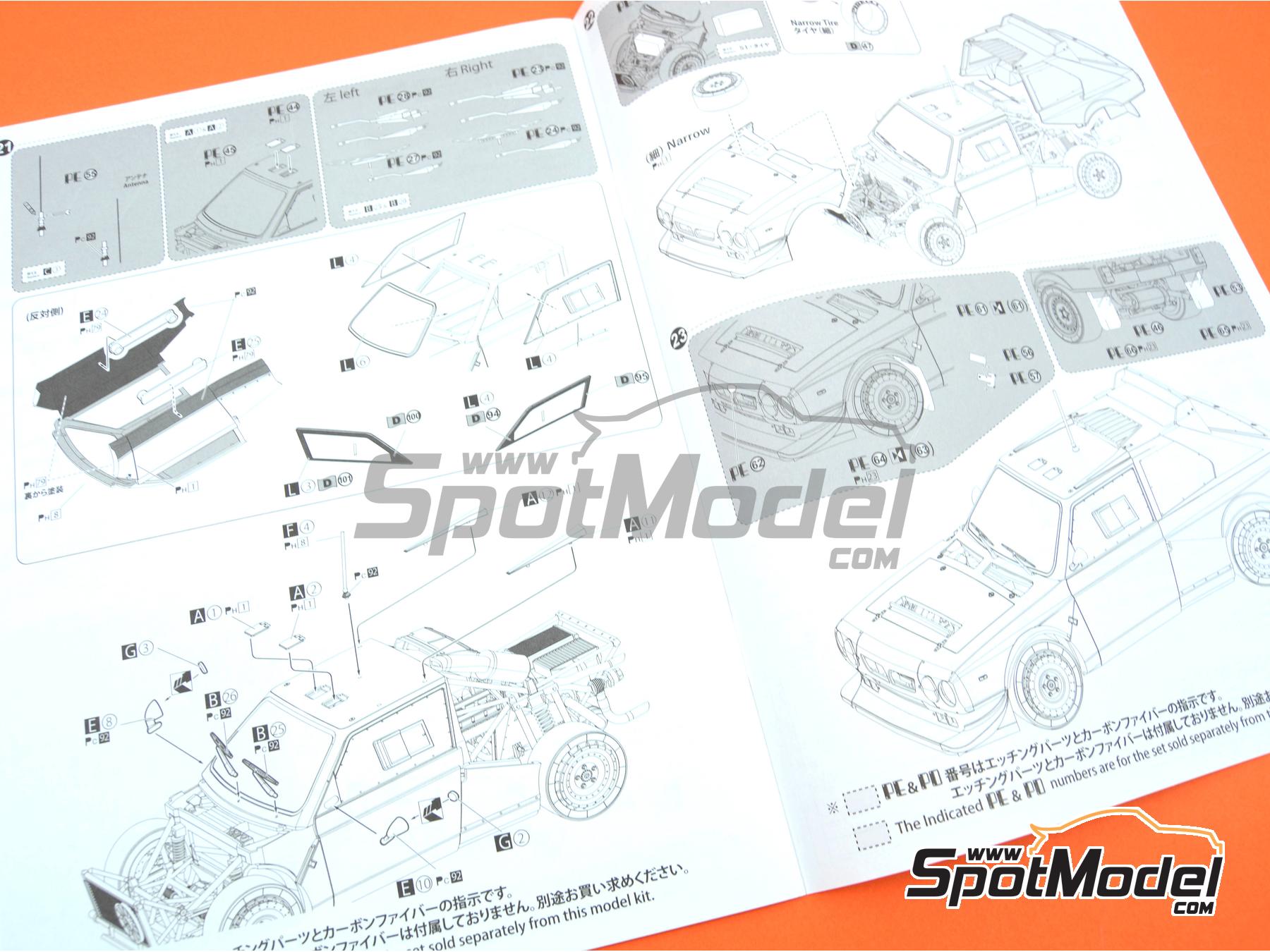 Image 27: Lancia Delta S4 Grupo B Equipo Martini International Racing - Rally de Monte Carlo - Rallye Automobile de Monte-Carlo 1986 | Maqueta de coche en escala 1/24 fabricado por Nunu (ref. PN24030, tambien 4545782075816)