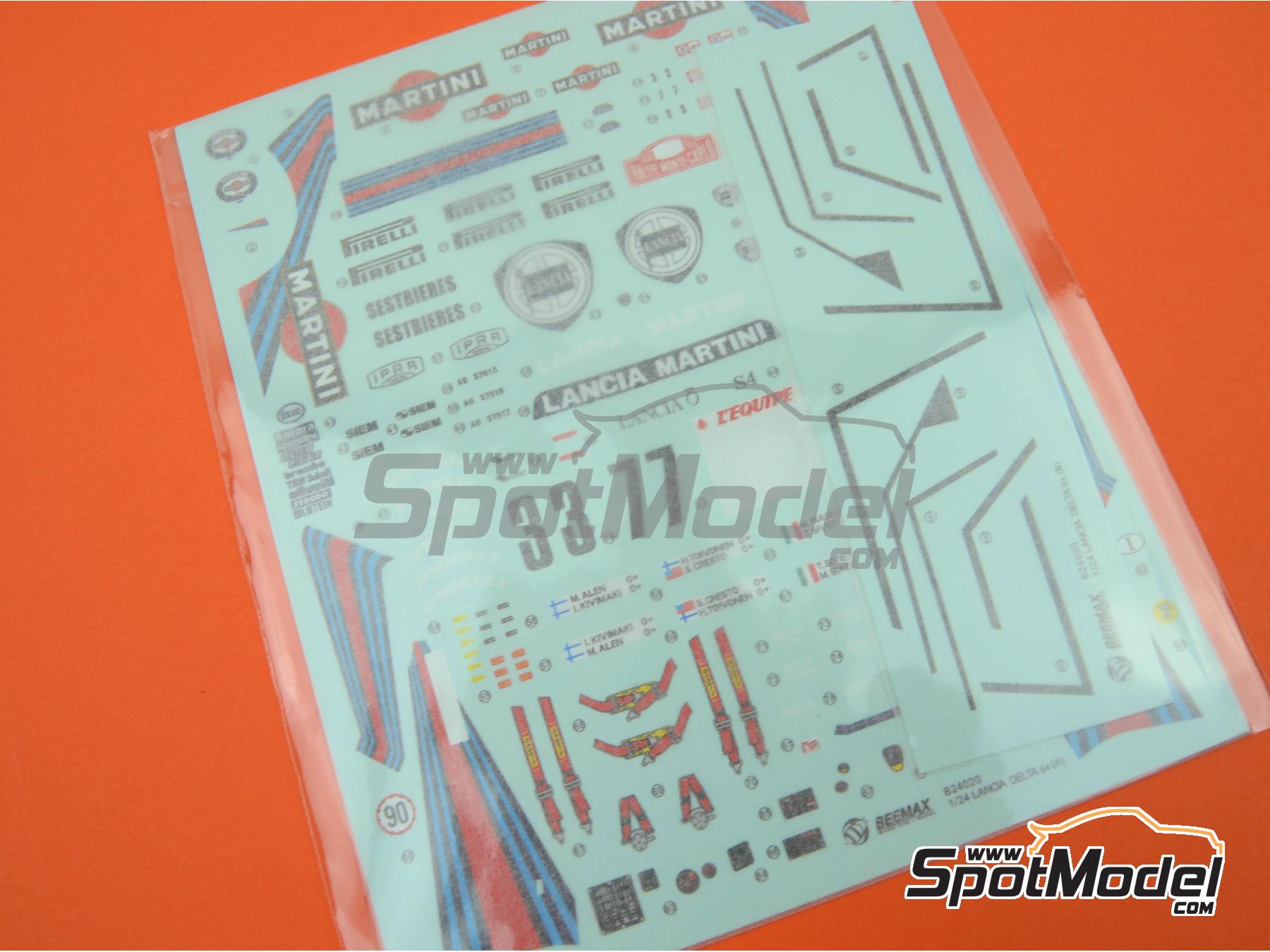 Image 37: Lancia Delta S4 Grupo B Equipo Martini International Racing - Rally de Monte Carlo - Rallye Automobile de Monte-Carlo 1986 | Maqueta de coche en escala 1/24 fabricado por Nunu (ref. PN24030, tambien 4545782075816)