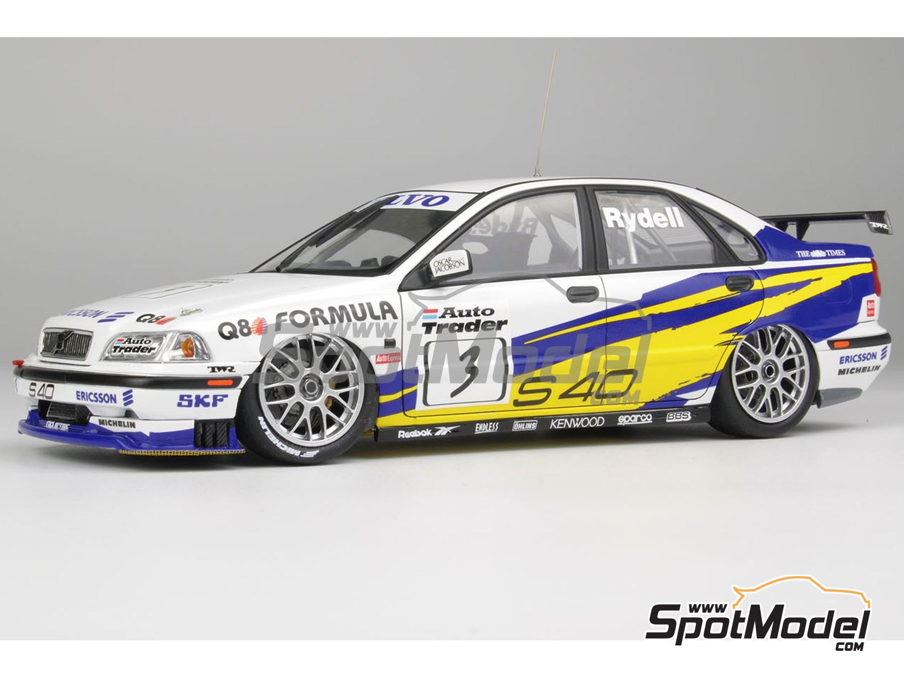Image 2: Volvo S40 Equipo TWR patrocinado por Q8 - Campeonato Ingl&eacute;s de Turismos - BTCC 1997 | Maqueta de coche en escala&nbsp;1/24 fabricado por Nunu (ref.&nbsp;PN24034, tambien 4545782075779)