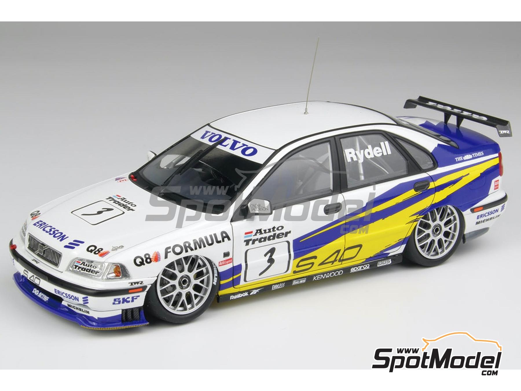 Image 5: Volvo S40 Equipo TWR patrocinado por Q8 - Campeonato Ingl&eacute;s de Turismos - BTCC 1997 | Maqueta de coche en escala&nbsp;1/24 fabricado por Nunu (ref.&nbsp;PN24034, tambien 4545782075779)