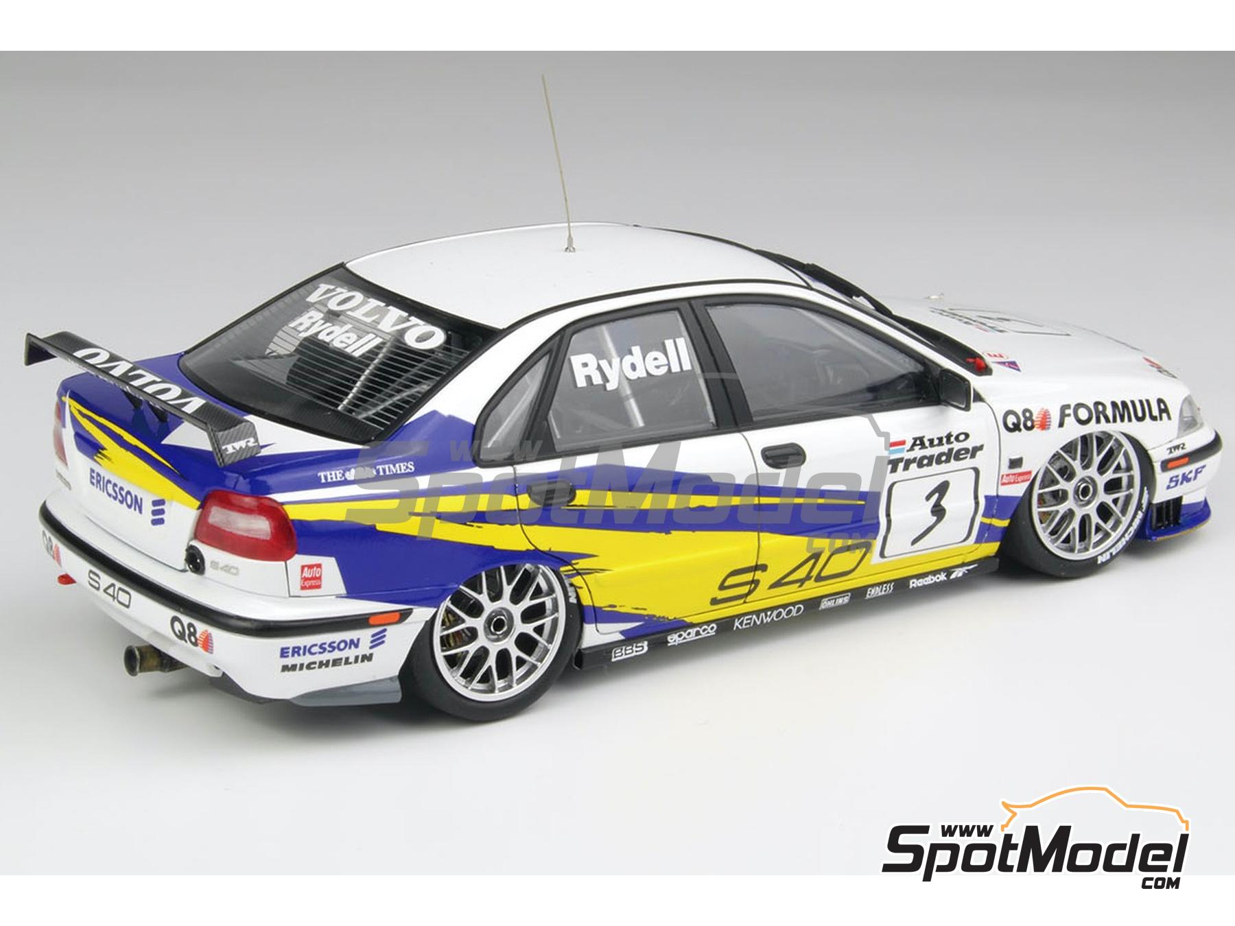Image 6: Volvo S40 Equipo TWR patrocinado por Q8 - Campeonato Ingl&eacute;s de Turismos - BTCC 1997 | Maqueta de coche en escala&nbsp;1/24 fabricado por Nunu (ref.&nbsp;PN24034, tambien 4545782075779)