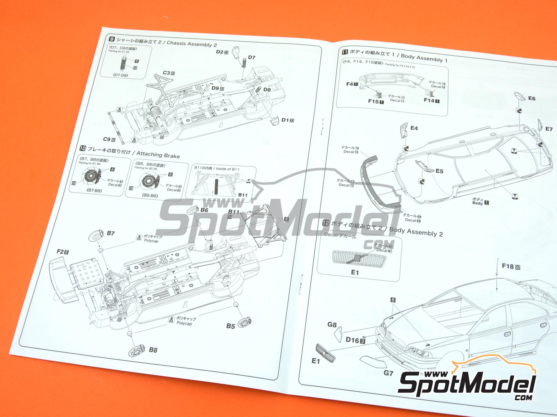 Image 28: Volvo S40 Equipo TWR patrocinado por Q8 - Campeonato Ingl&eacute;s de Turismos - BTCC 1997 | Maqueta de coche en escala&nbsp;1/24 fabricado por Nunu (ref.&nbsp;PN24034, tambien 4545782075779)