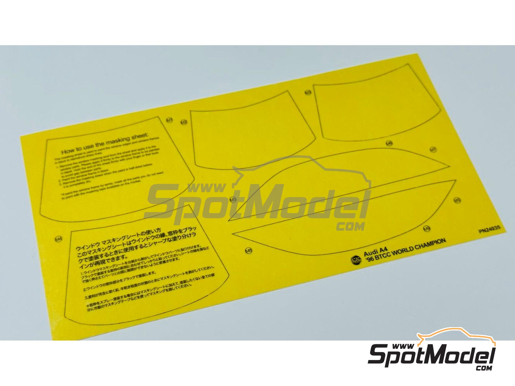 Image 32: Audi A4 Quattro Equipo Audi Sport UK - Campeonato Ingl&eacute;s de Turismos - BTCC 1996 | Maqueta de coche en escala&nbsp;1/24 fabricado por Nunu (ref.&nbsp;PN24035, tambien 4545782086515)