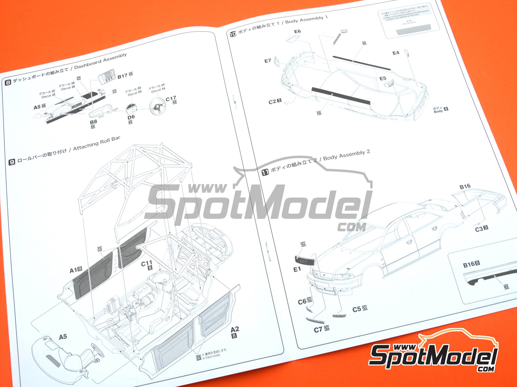 Image 45: Audi A4 Quattro Equipo Audi Sport UK - Campeonato Ingl&eacute;s de Turismos - BTCC 1996 | Maqueta de coche en escala&nbsp;1/24 fabricado por Nunu (ref.&nbsp;PN24035, tambien 4545782086515)
