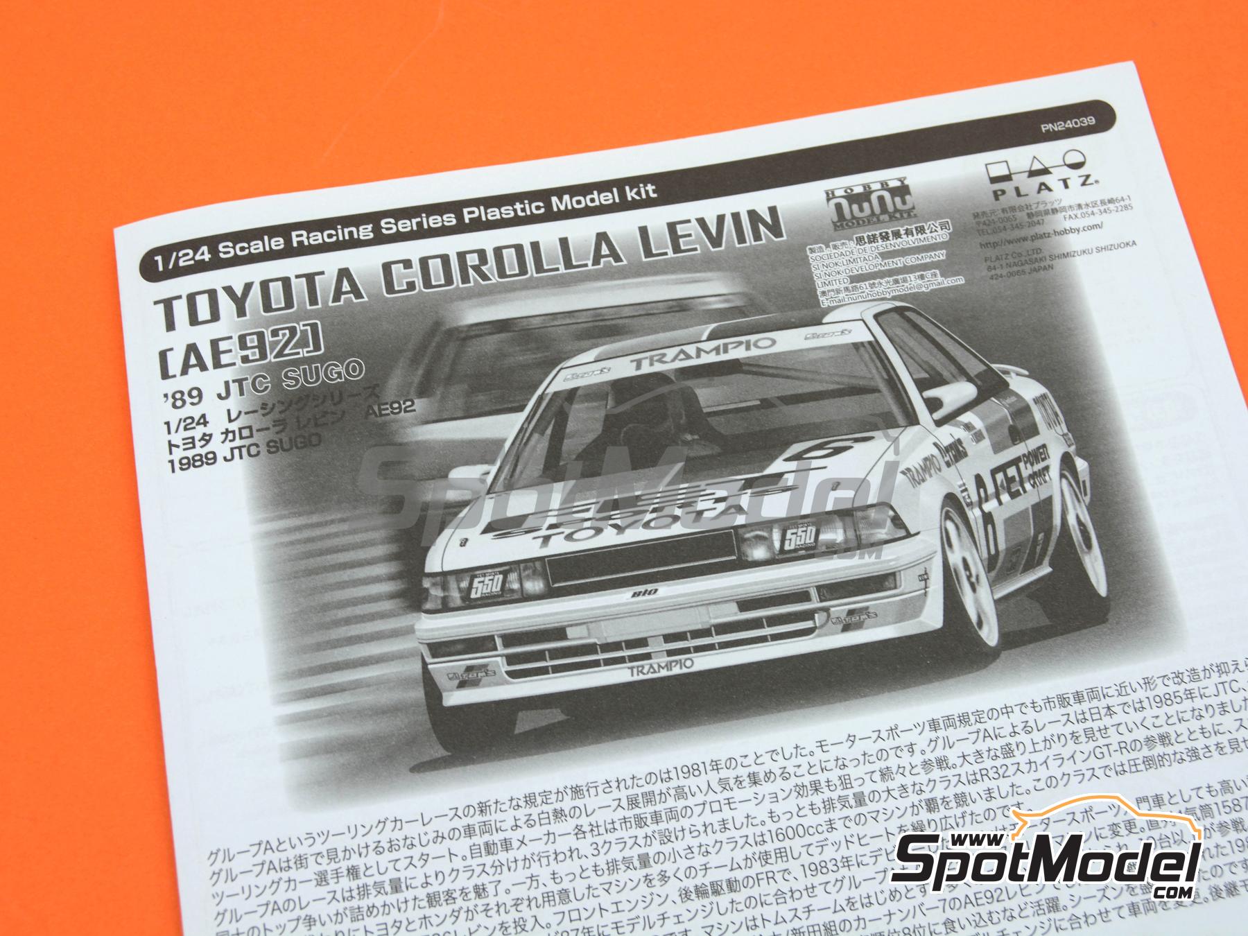 Nunu PN24039: Car scale model kit 1/24 scale - Toyota Corolla Levin ...