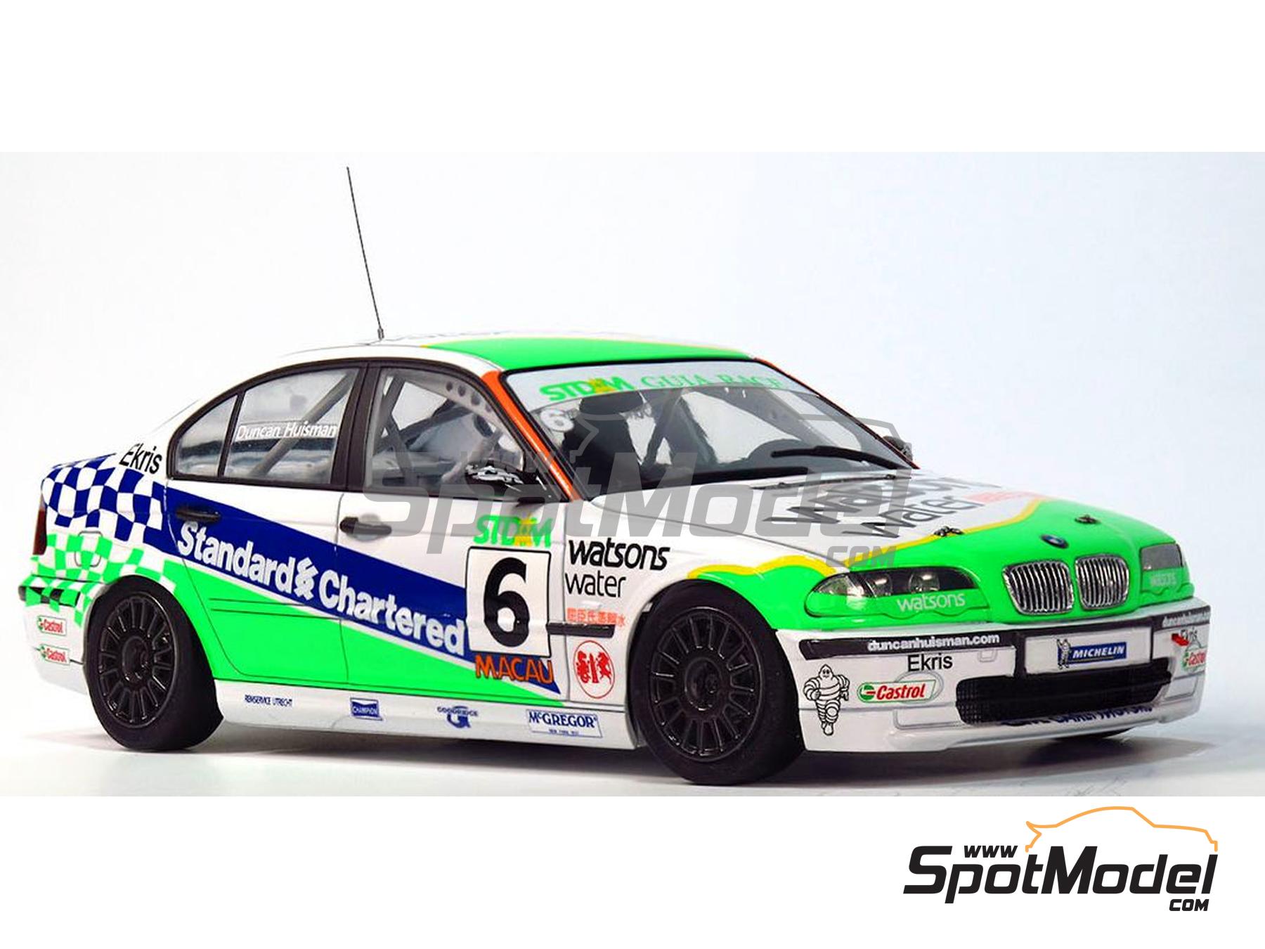Image 4: BMW 320i E46 Carly Motors Team sponsored by Watsons Water - Guia Race of Macau 2001 | Car scale model kit in 1/24 scale manufactured by Nunu (ref. PN24041, also 4545782084658)