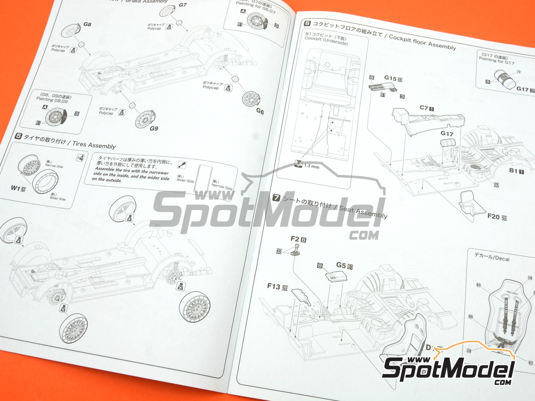 Image 18: BMW 320i E46 Carly Motors Team sponsored by Watsons Water - Guia Race of Macau 2001 | Car scale model kit in 1/24 scale manufactured by Nunu (ref. PN24041, also 4545782084658)