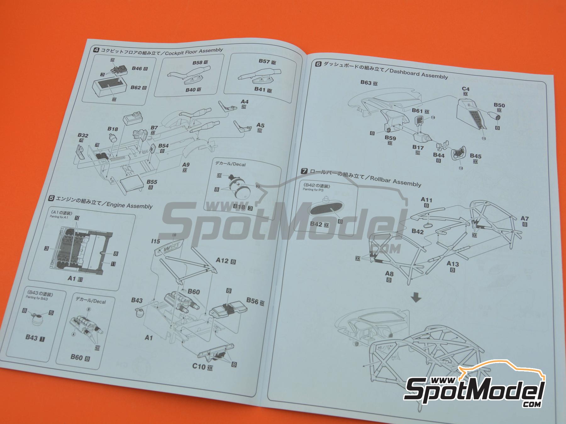 Image 12: Audi R8 LMS GT3 Evo II WRT Team sponsored by Skechers - GT World Challenge Europe 2022 | Car scale model kit in 1/24 scale manufactured by Nunu (ref. PN24044, also 9588882826228)