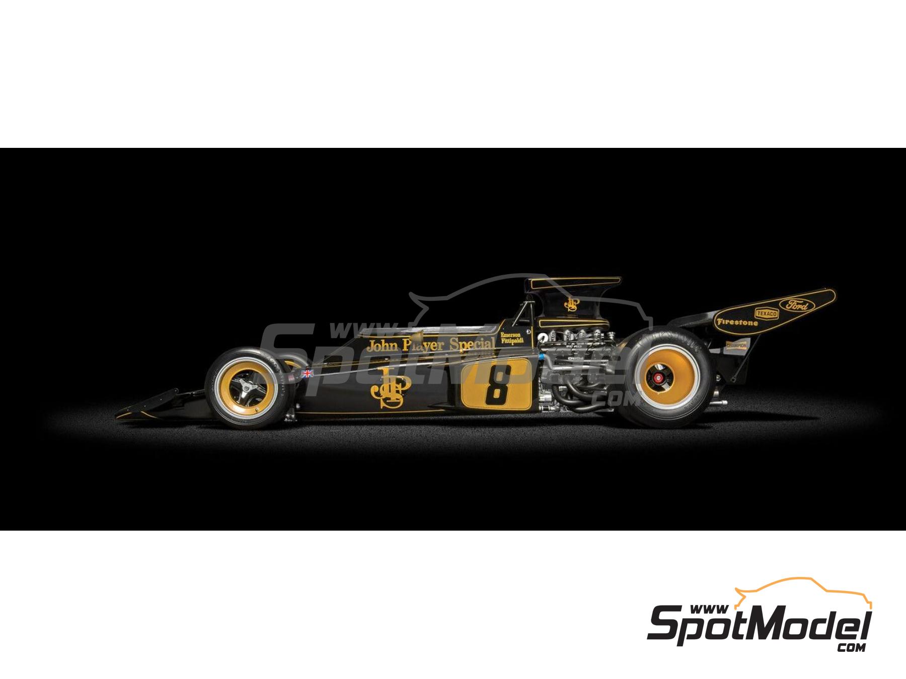 Image 3: Lotus Ford 72D Lotus Team Team sponsored by John Player Special - British Formula 1 Grand Prix 1972 | Car scale model kit in 1/8 scale manufactured by Pocher (ref.&nbsp;POCHER-54976, also 5055286695735 and HK114)