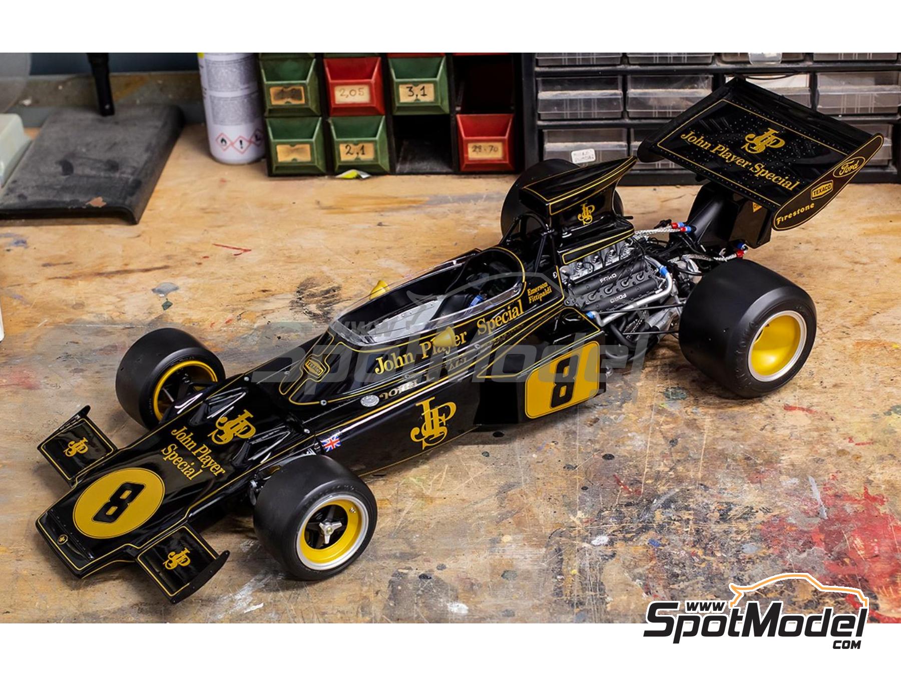 Image 5: Lotus Ford 72D Lotus Team Team sponsored by John Player Special - British Formula 1 Grand Prix 1972 | Car scale model kit in 1/8 scale manufactured by Pocher (ref.&nbsp;POCHER-54976, also 5055286695735 and HK114)