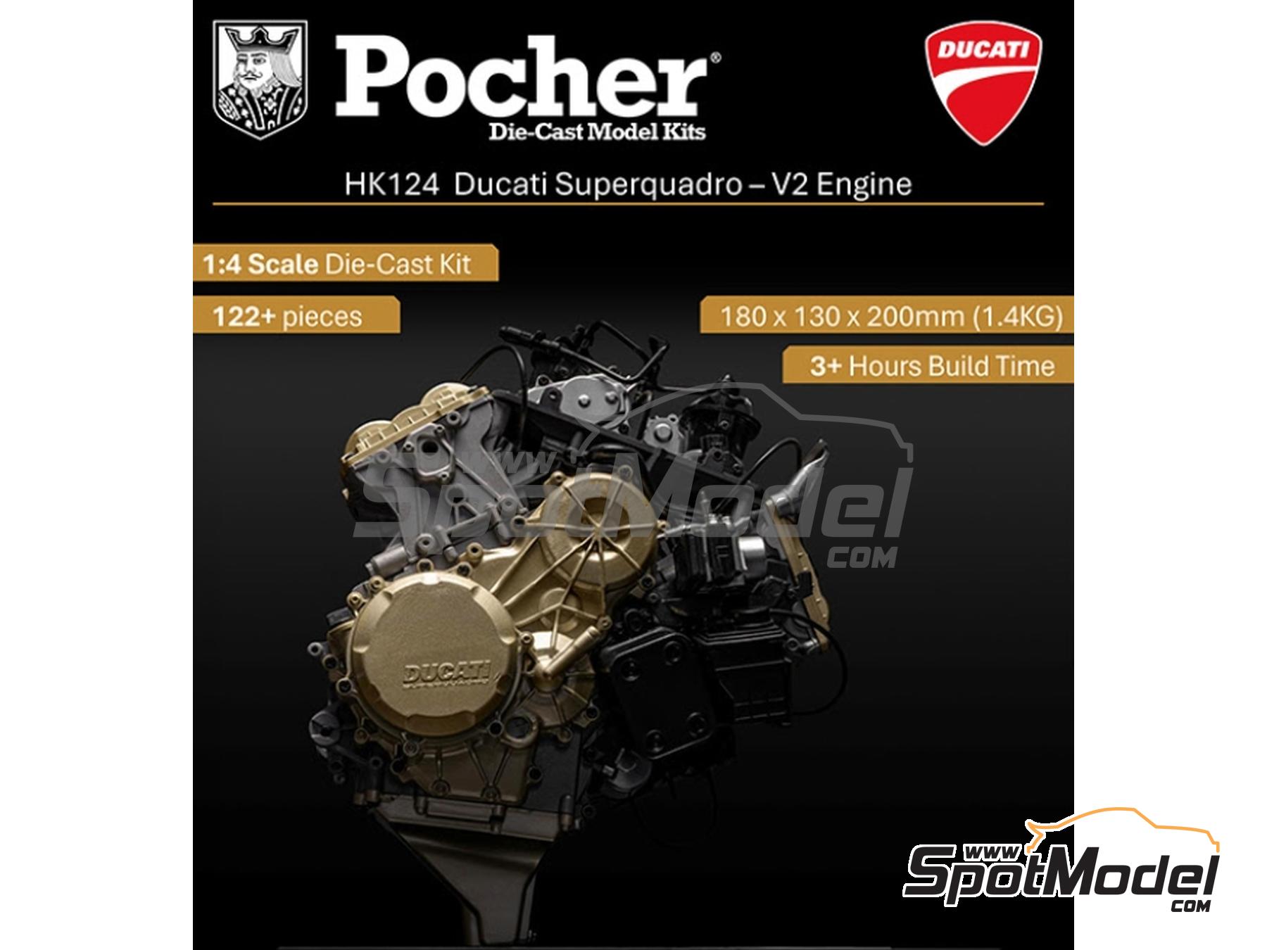 Image 1: Engine Ducati Panigale V2 Superquadro Final Edition | Engine in 1/4 scale manufactured by Pocher (ref.&nbsp;POCHER-HKM124, also HKM124)