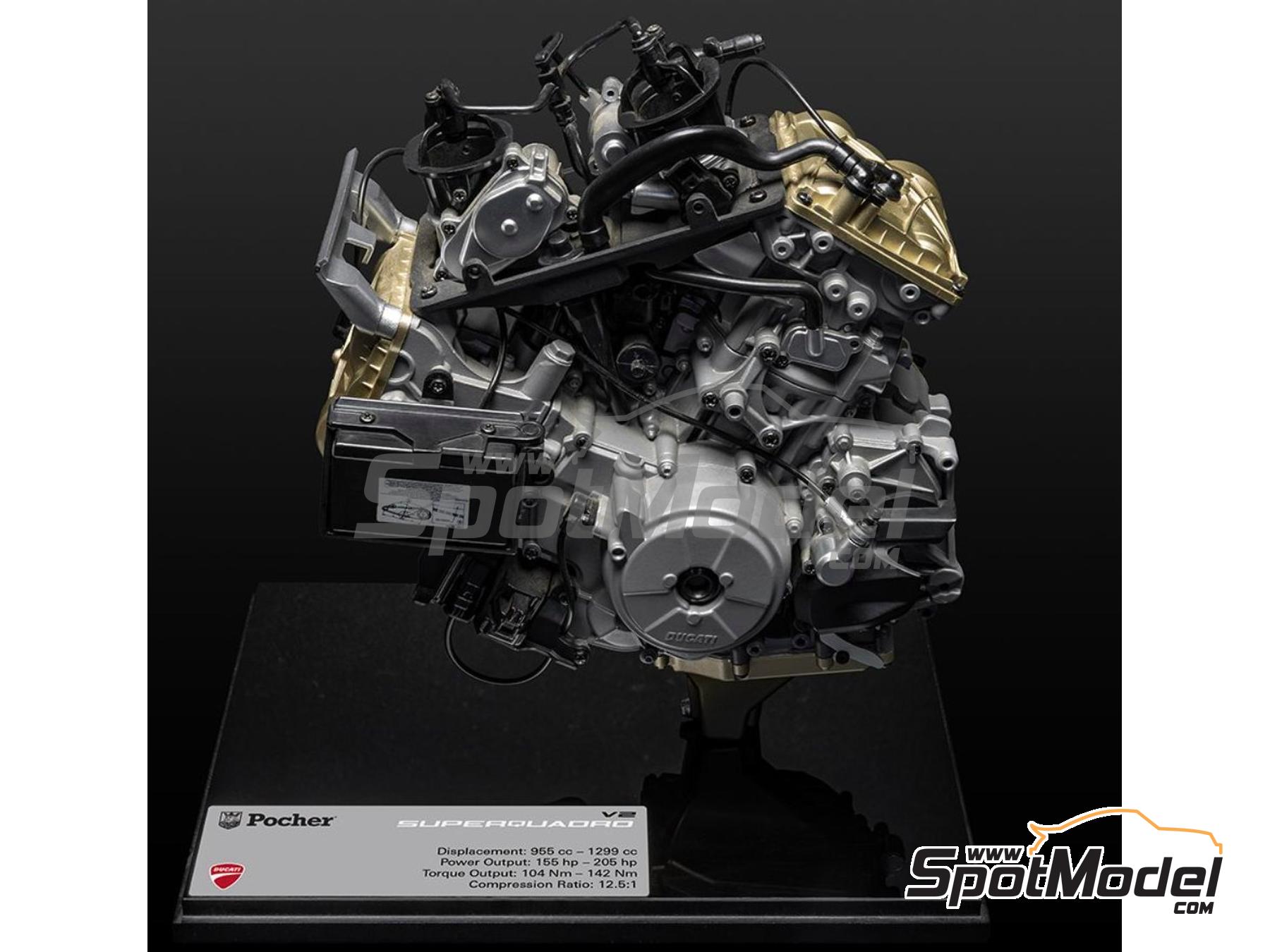 Image 2: Engine Ducati Panigale V2 Superquadro Final Edition | Engine in 1/4 scale manufactured by Pocher (ref.&nbsp;POCHER-HKM124, also HKM124)