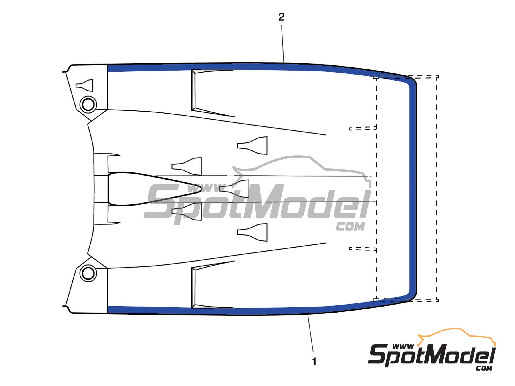 Image 3: Alpine Renault A442 sponsored by Bendix - 24 Hours Le Mans 1977 | Marking / livery in 1/24 scale , designed by J Banks  and  manufactured by Print Lab Decals (ref.&nbsp;PLB2-037272)