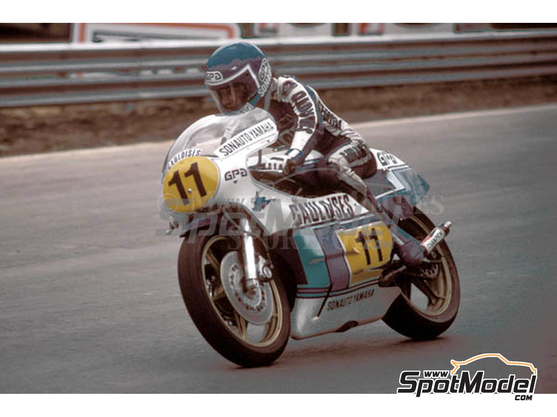 Image 2: Yamaha YZR500 sponsored by Gauloises Sonauto - Motorcycle World Championship 1979 | Marking / livery in 1/12 scale , designed by Screendesign  and  manufactured by Print Lab Decals (ref. PLB2-114984)