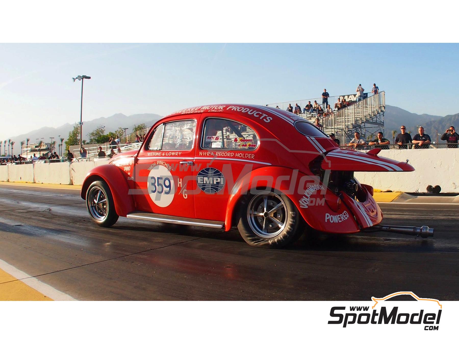 Image 1: Volkswagen Beetle patrocinado por EMPI | Calcas de agua en escala 1/24 , diseñado por Maquettedecox  y  fabricado por Print Lab Decals (ref. PLB2-288503)