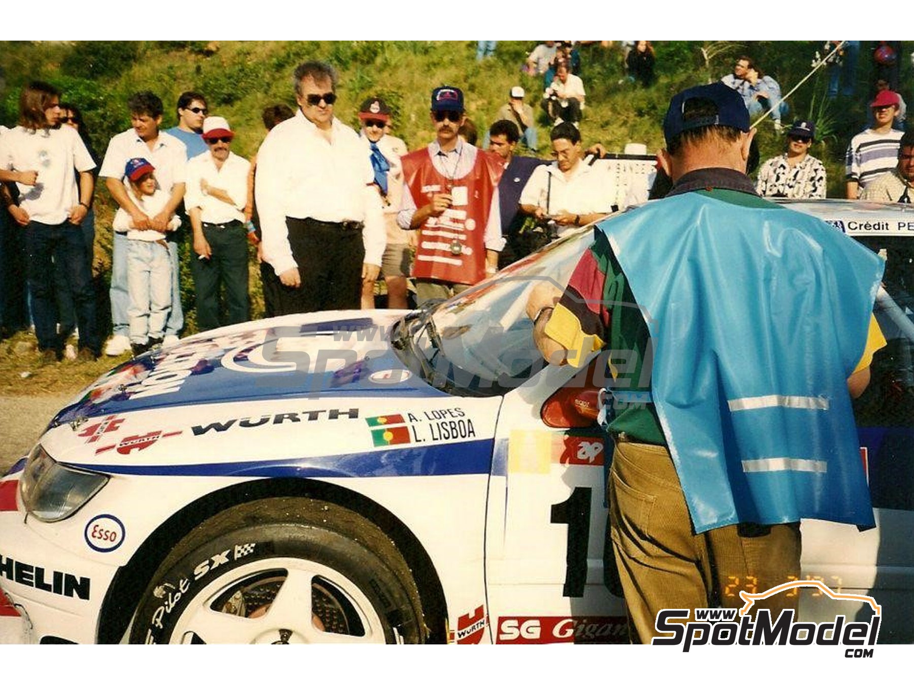 Image 4: Peugeot 306 Maxi Evo II Peugeot Portugal Team - TAP Portugal Rallye 1997 | Marking / livery in 1/24 scale , designed by Jorge Pinho  and  manufactured by Print Lab Decals (ref.&nbsp;PLB2-326362)