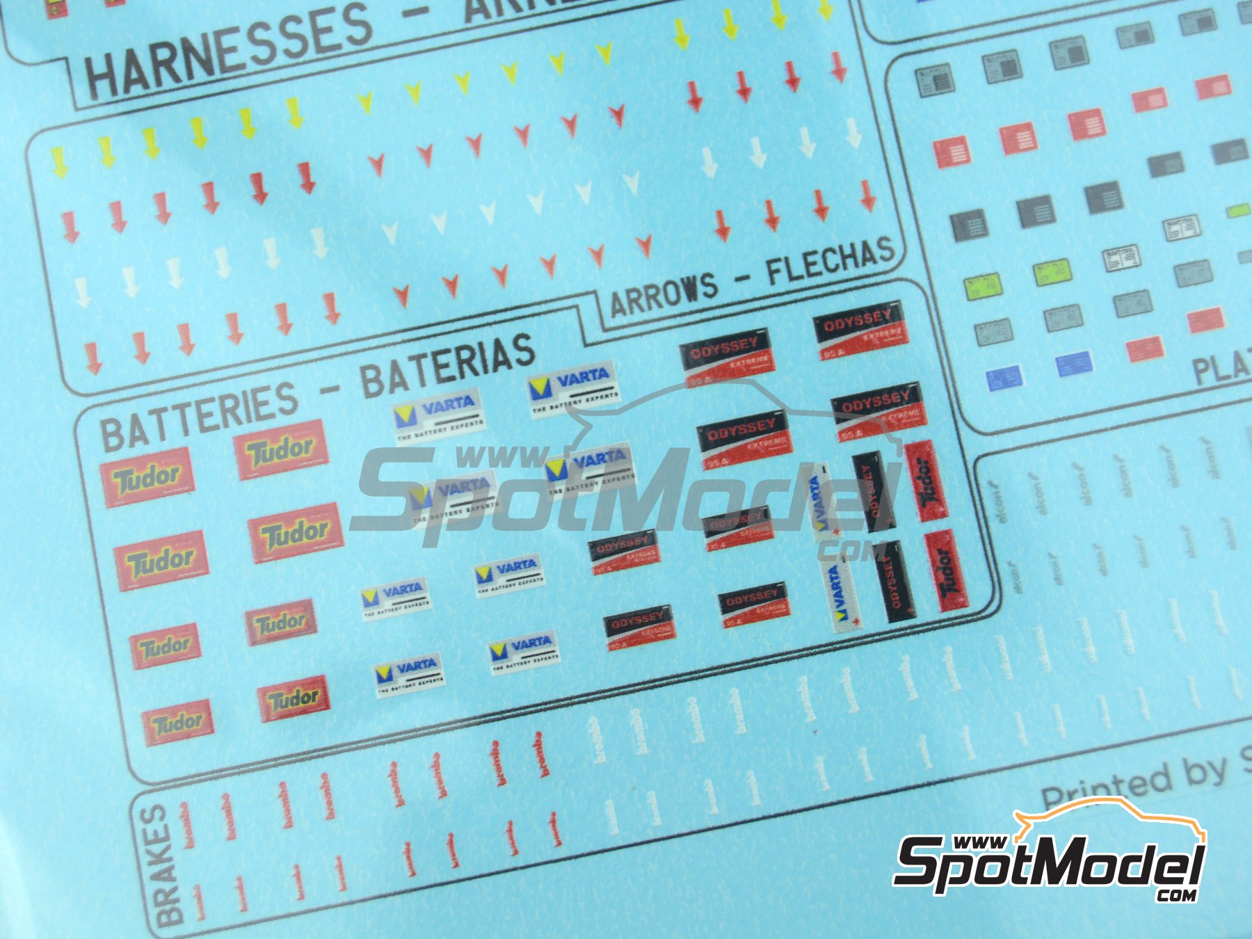 Image 4: Sabelt, Sparco, OMP, Autoflug, Britax, Momo, Luke, Willans, Sandtler, Tudor, Varta, Brembo, AP, Alcon, ... | Logotipos en escala&nbsp;1/24 , dise&ntilde;ado por Mario VR  y  fabricado por Print Lab Decals (ref.&nbsp;PLB2-338264)
