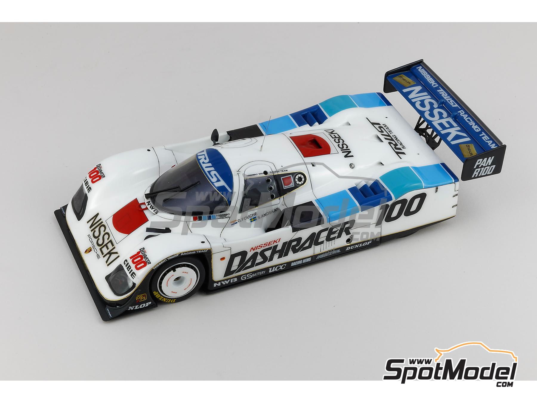 Image 1: Porsche 962GTi Trust Racing Team sponsored by Dashracer, Nisseki - All Japan Sport Prototype Championship (JSPC) 1989 and 1990 | Marking / livery in 1/24 scale , designed by CRModels  and  manufactured by Print Lab Decals (ref. PLB2-341780)