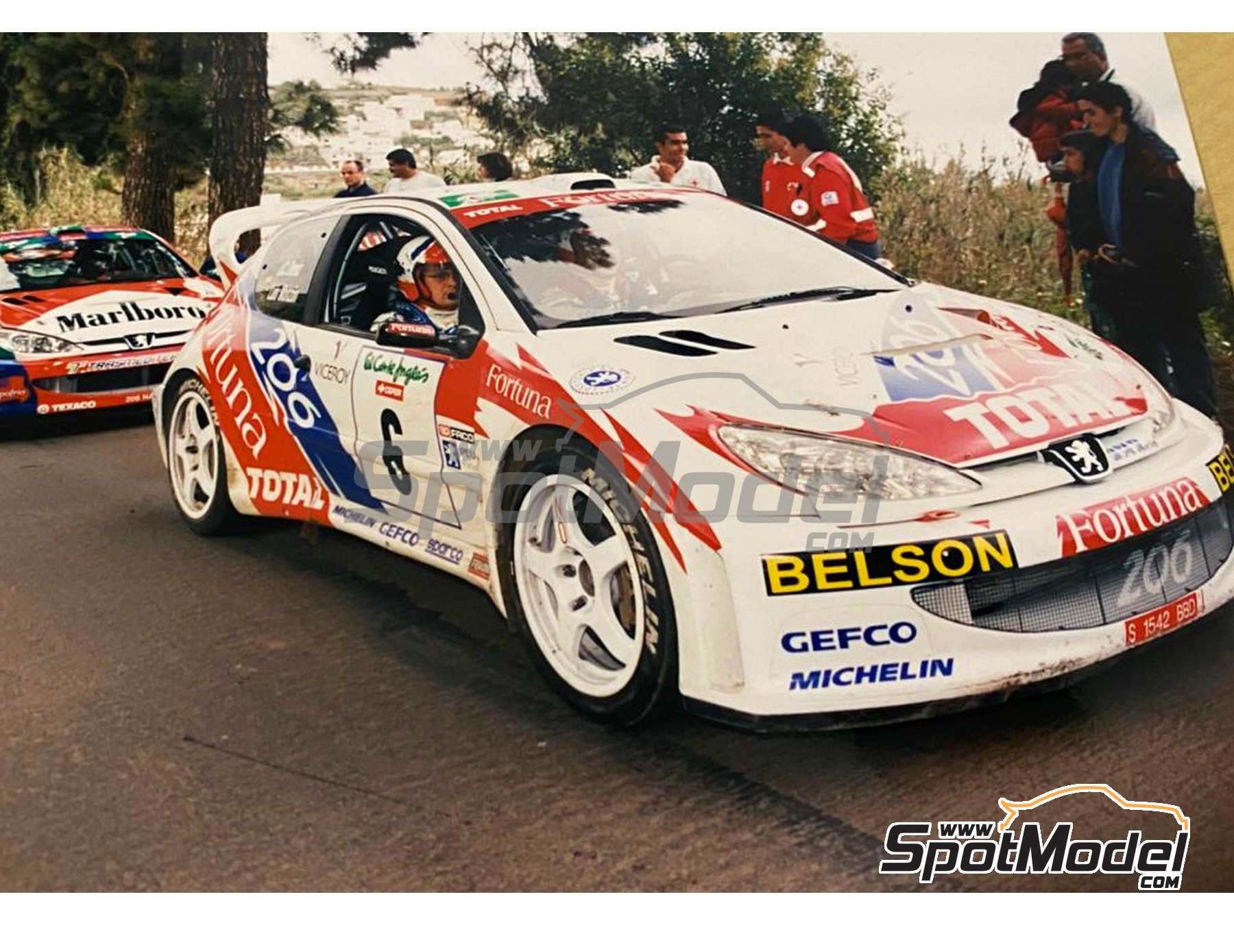 DECALS 1/43 REF 0403 PEUGEOT 206 WRC THIRY RALLYE MONTE CARLO 2002 BASTOS RALLY