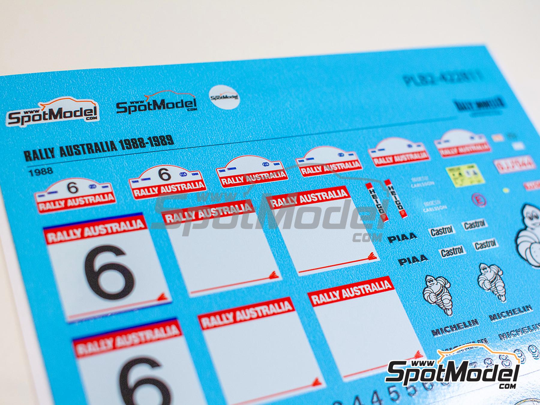 Print Lab Decals PLB2-422811: Decals 1/24 scale - Rally Australia 1988 ...