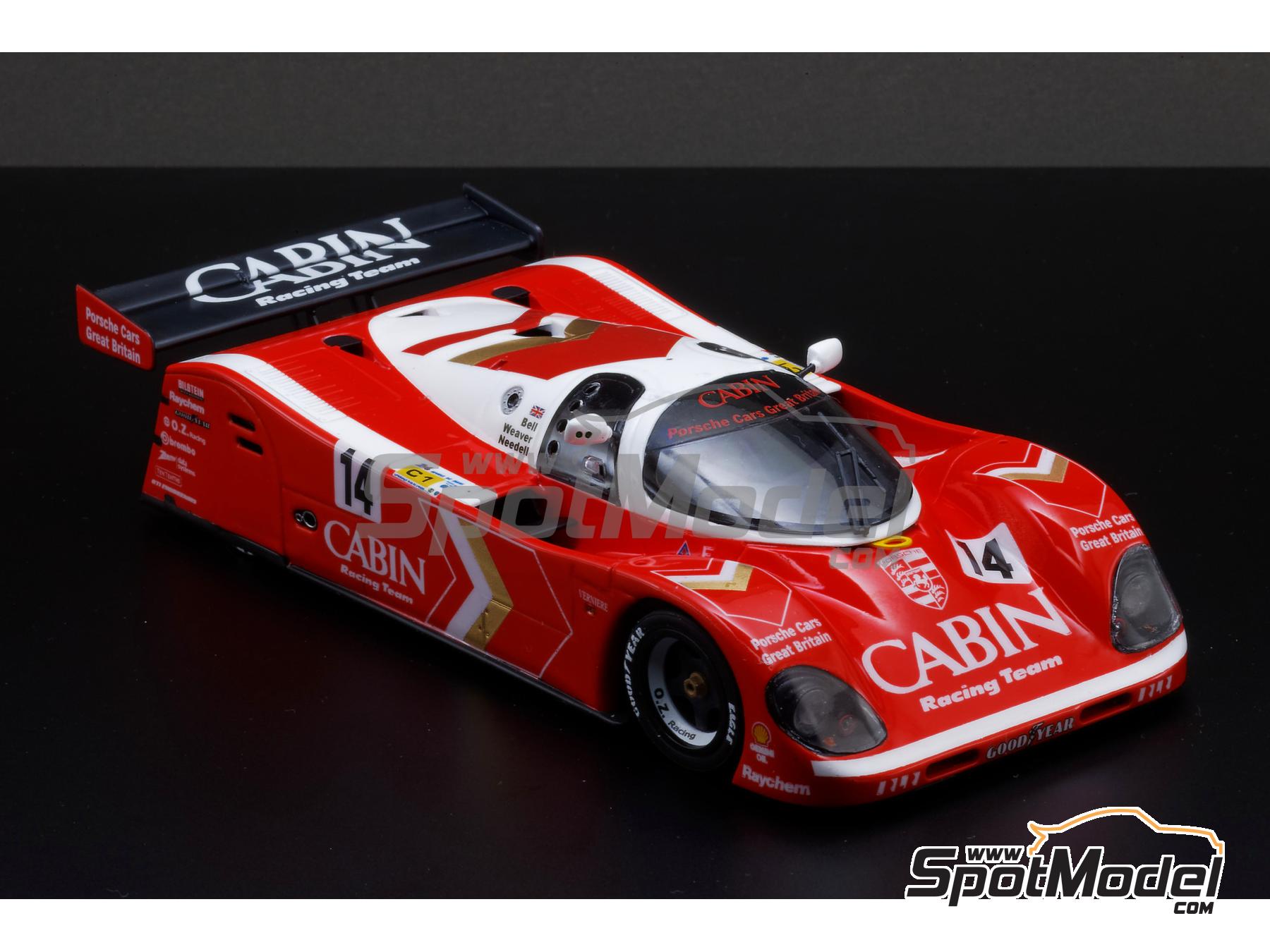 Image 1: Porsche 962GTi Equipo Richard Lloyd Racing patrocinado por Cabin Raika Group - 24 Horas de Le Mans 1989 | Decoraci&oacute;n en escala&nbsp;1/24 , dise&ntilde;ado por CRM  y  fabricado por Print Lab Decals (ref.&nbsp;PLB2-423286)