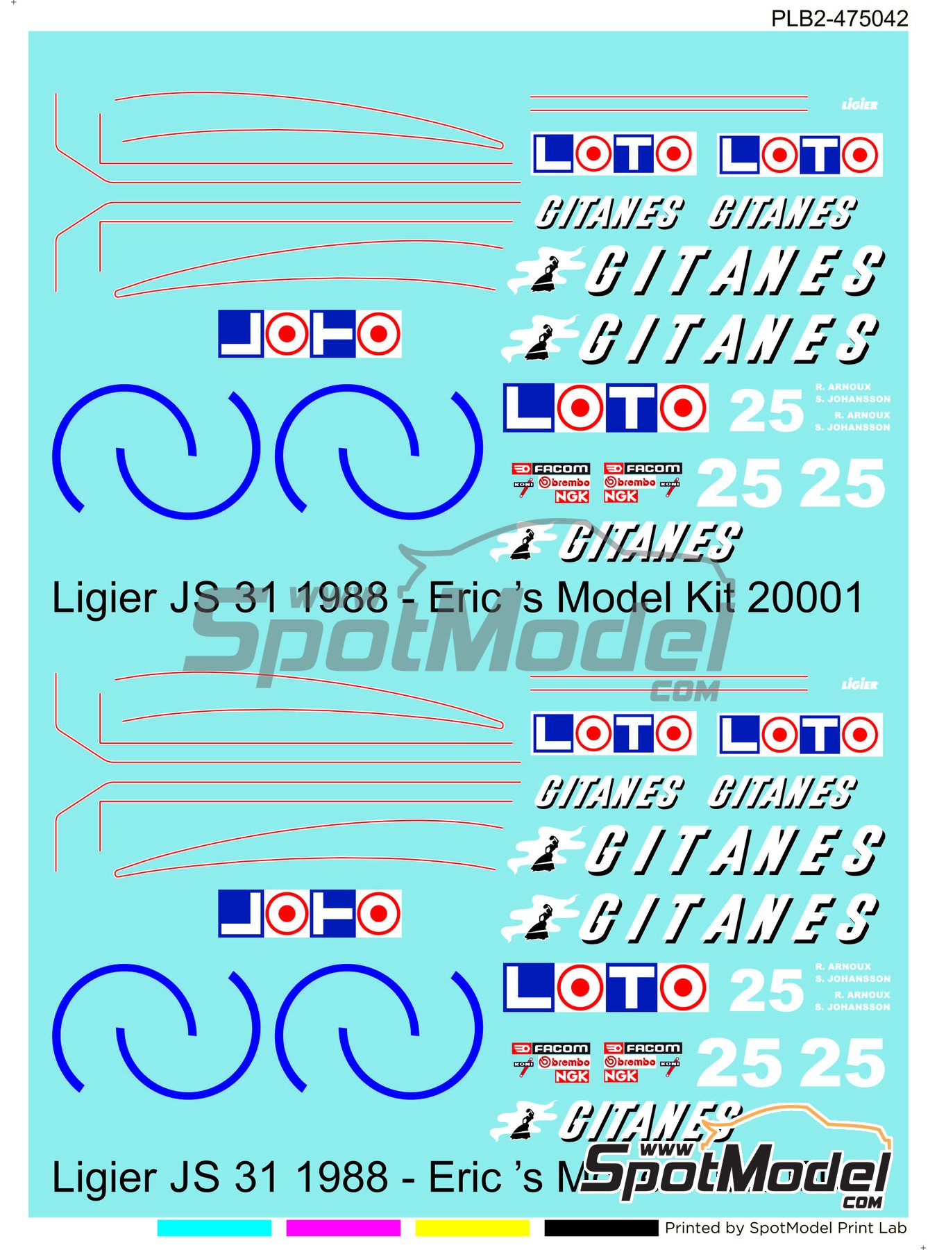 Print Lab Decals PLB2-126251: Marking / livery 1/18 scale