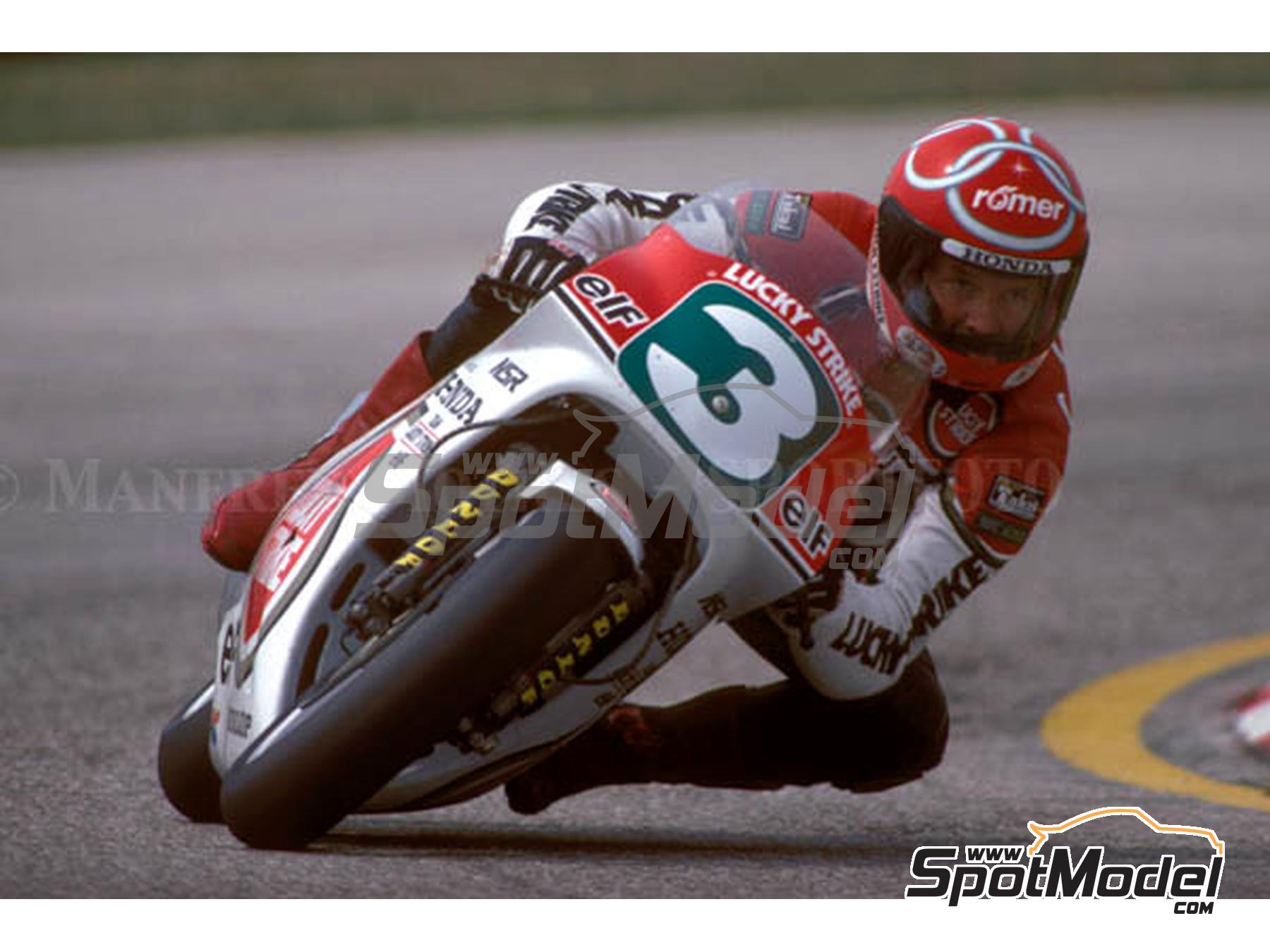Image 3: Honda NSR250 Lucky Strike Racing Team - 250cc Motorcycle World Championship 1989 | Marking / livery in 1/12 scale , designed by Screendesign  and  manufactured by Print Lab Decals (ref.&nbsp;PLB2-703903)