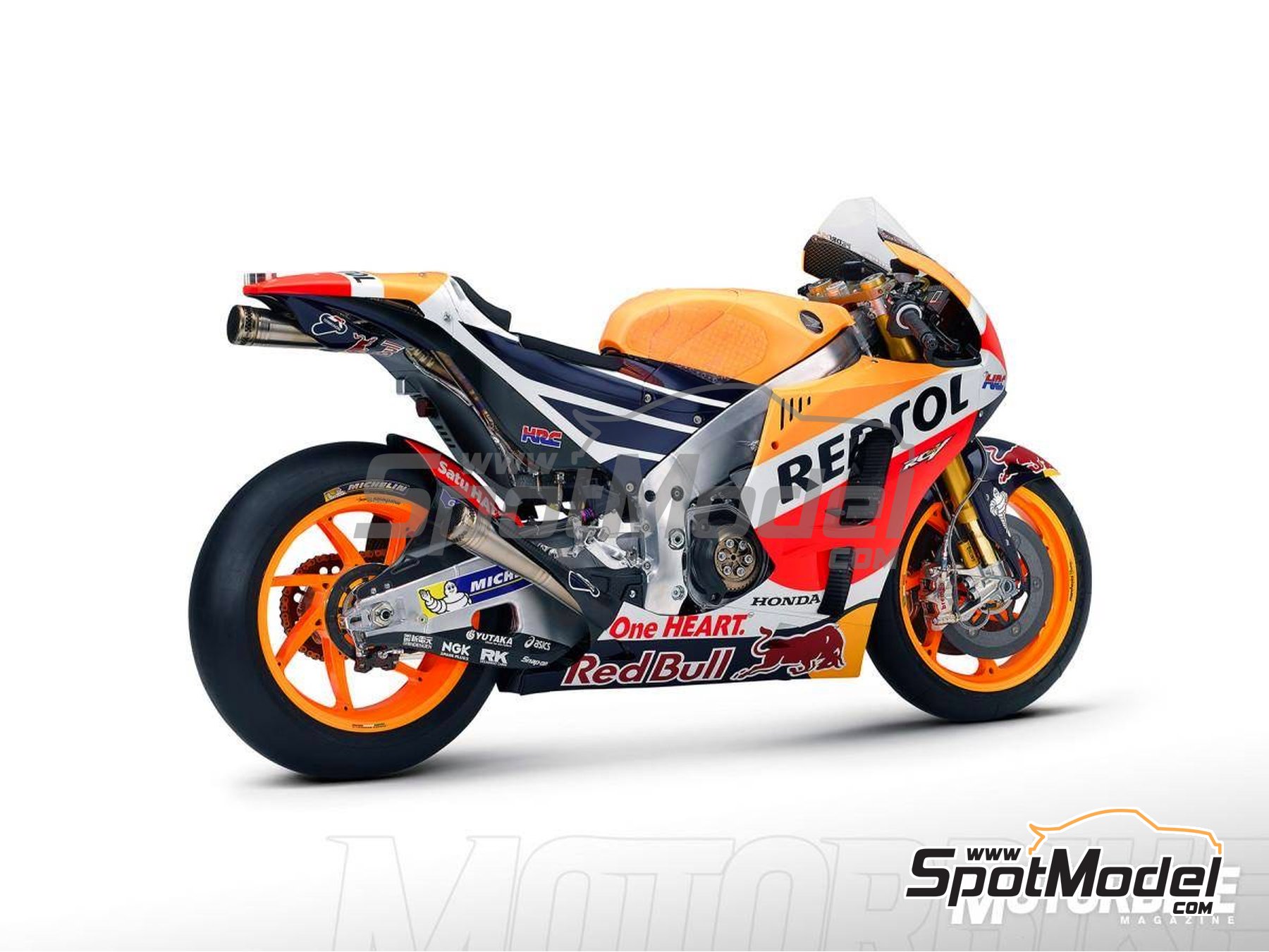 Image 1: Honda RC213V sponsored by RB - Motorcycle World Championship 16 | Marking / livery in 1/12 scale , designed by OMRCUSTOMMODELS  and  manufactured by Print Lab Decals (ref.&nbsp;PLB2-813114)