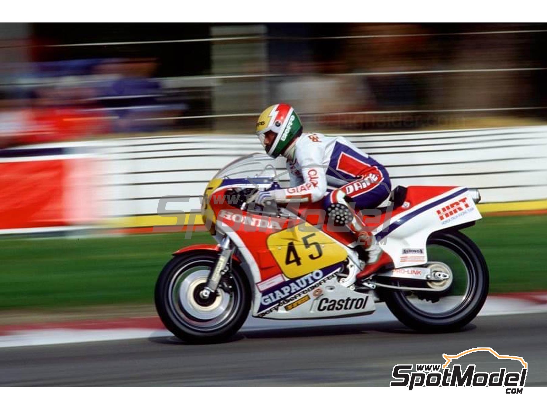 Image 3: Honda RS 500 - Motorcycle World Championship 1983 | Marking / livery in 1/12 scale , designed by Screendesign  and  manufactured by Print Lab Decals (ref.&nbsp;PLB2-897724)