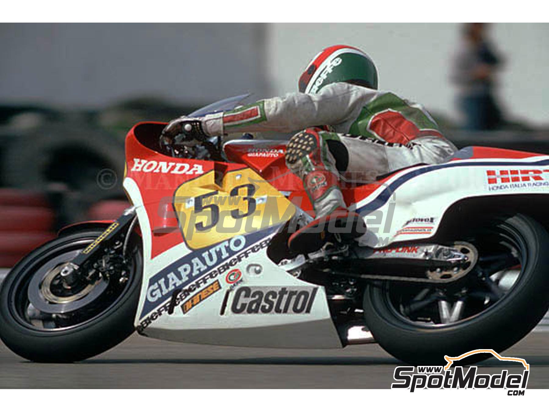 Image 4: Honda RS 500 - Motorcycle World Championship 1983 | Marking / livery in 1/12 scale , designed by Screendesign  and  manufactured by Print Lab Decals (ref.&nbsp;PLB2-897724)