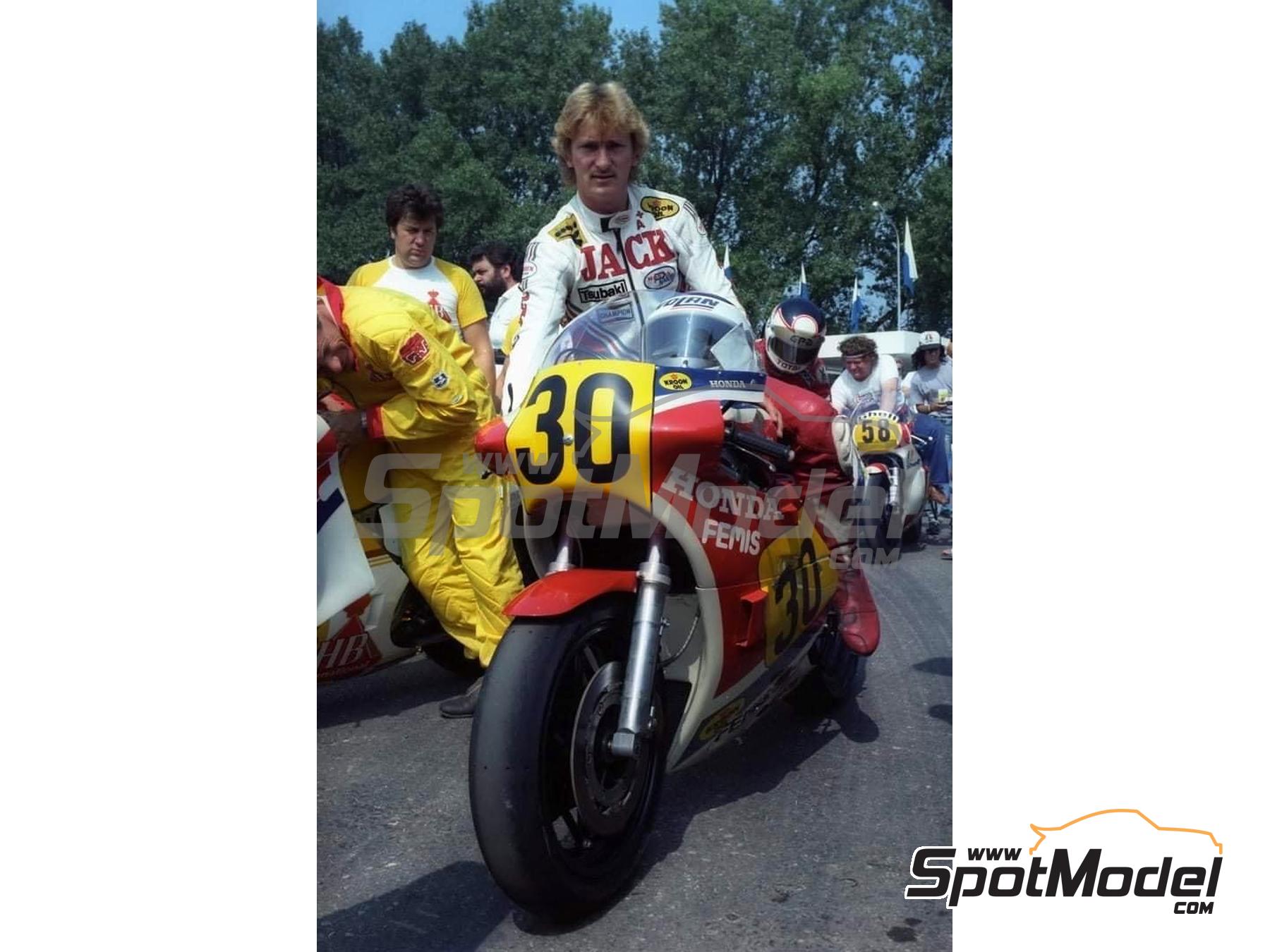 Image 4: Honda RS 500 sponsored by Tsubaki - Motorcycle World Championship 1983 | Marking / livery in 1/12 scale , designed by Screendesign  and  manufactured by Print Lab Decals (ref. PLB2-959906)