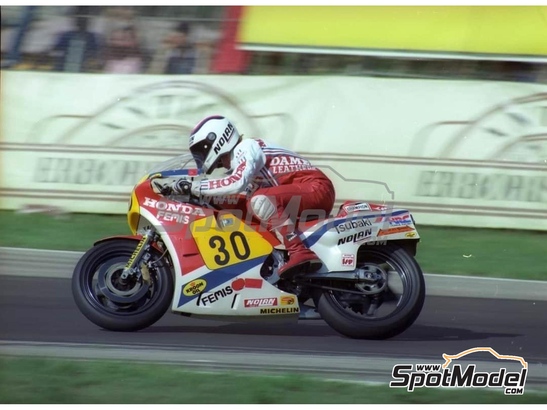 Image 6: Honda RS 500 sponsored by Tsubaki - Motorcycle World Championship 1983 | Marking / livery in 1/12 scale , designed by Screendesign  and  manufactured by Print Lab Decals (ref. PLB2-959906)