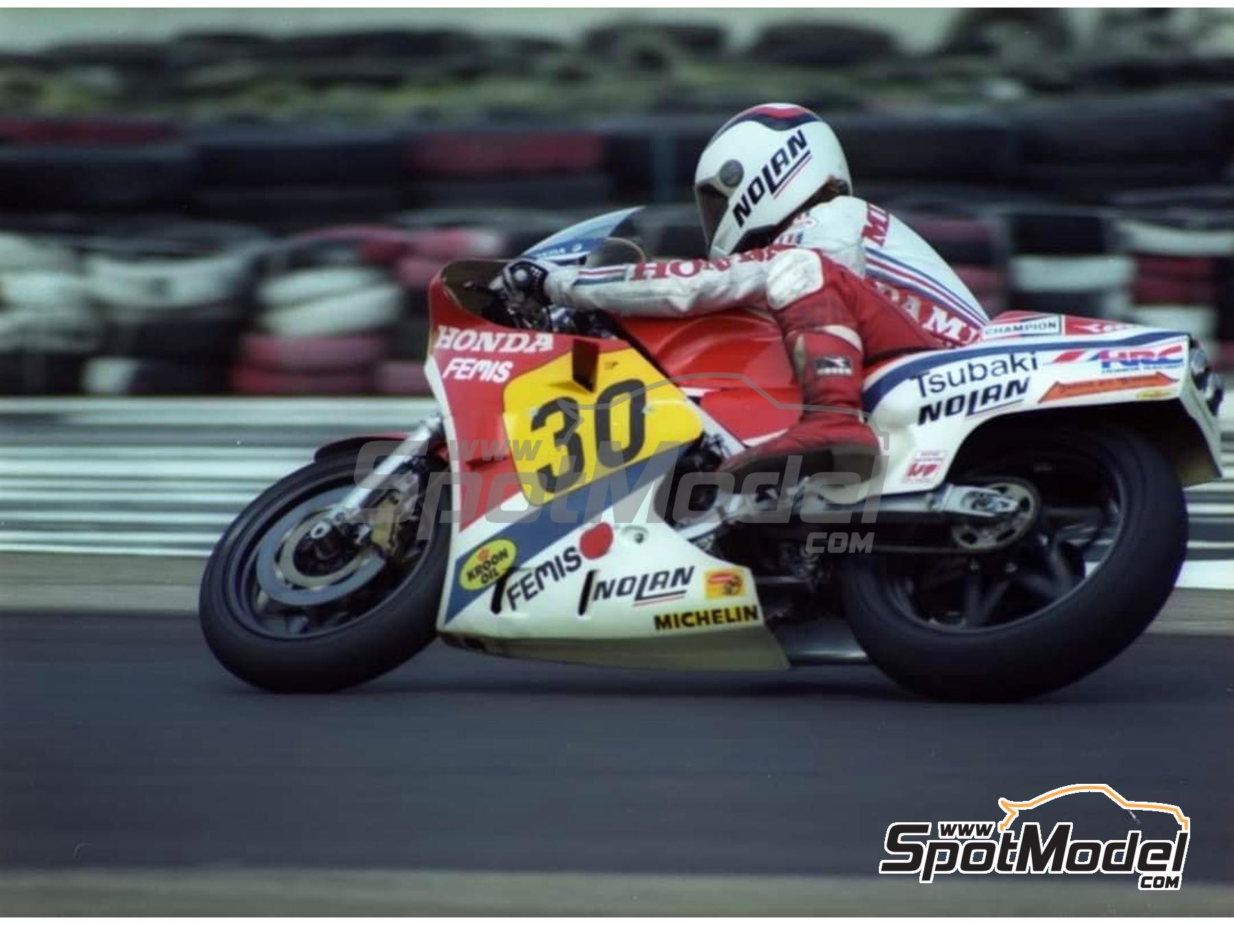 Image 7: Honda RS 500 sponsored by Tsubaki - Motorcycle World Championship 1983 | Marking / livery in 1/12 scale , designed by Screendesign  and  manufactured by Print Lab Decals (ref. PLB2-959906)