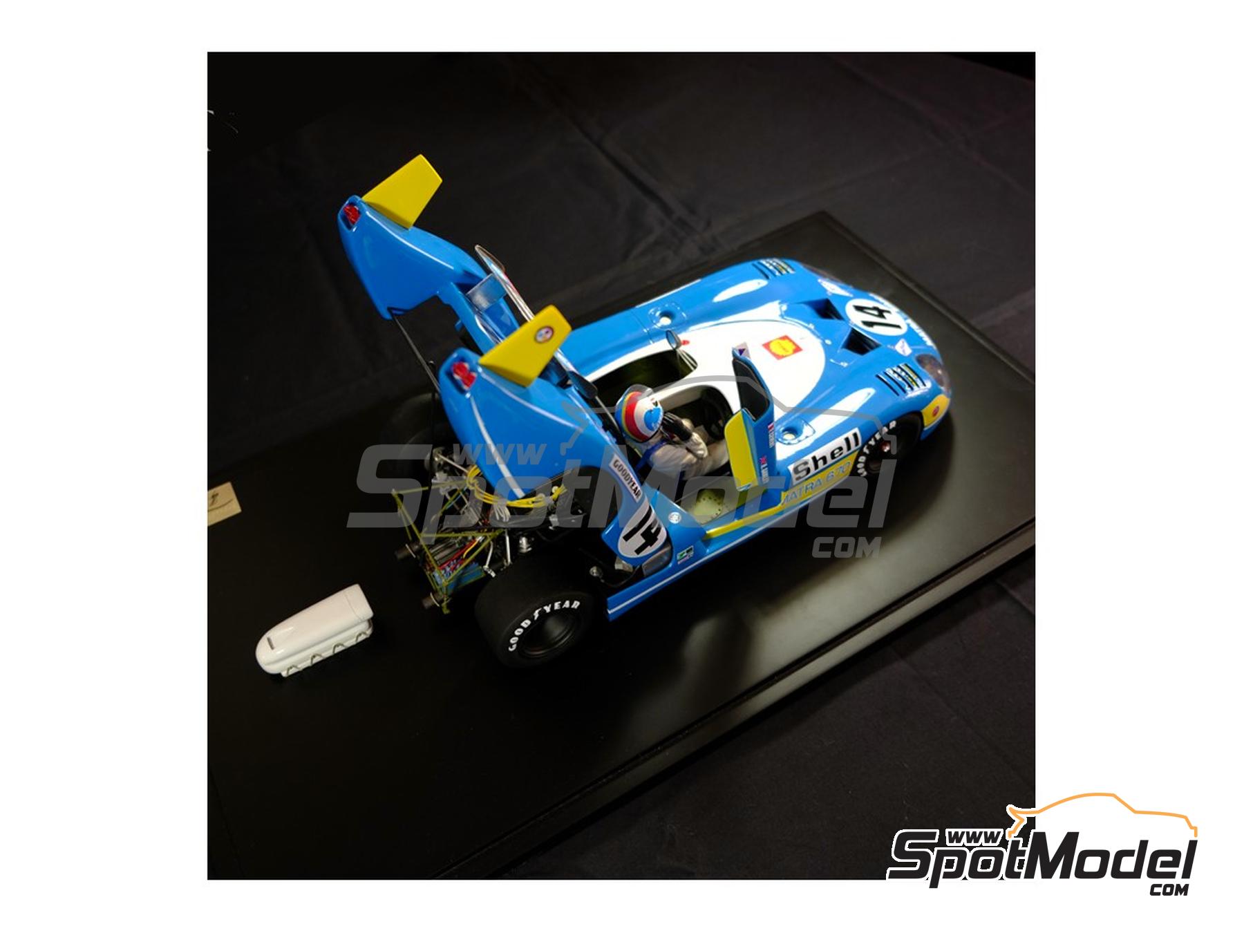 Image 4: Matra-Simca MS 670 sponsored by Shell - 24 Hours Le Mans 1972 | Car scale model kit in 1/12 scale manufactured by Profil24 (ref.&nbsp;P1214K)