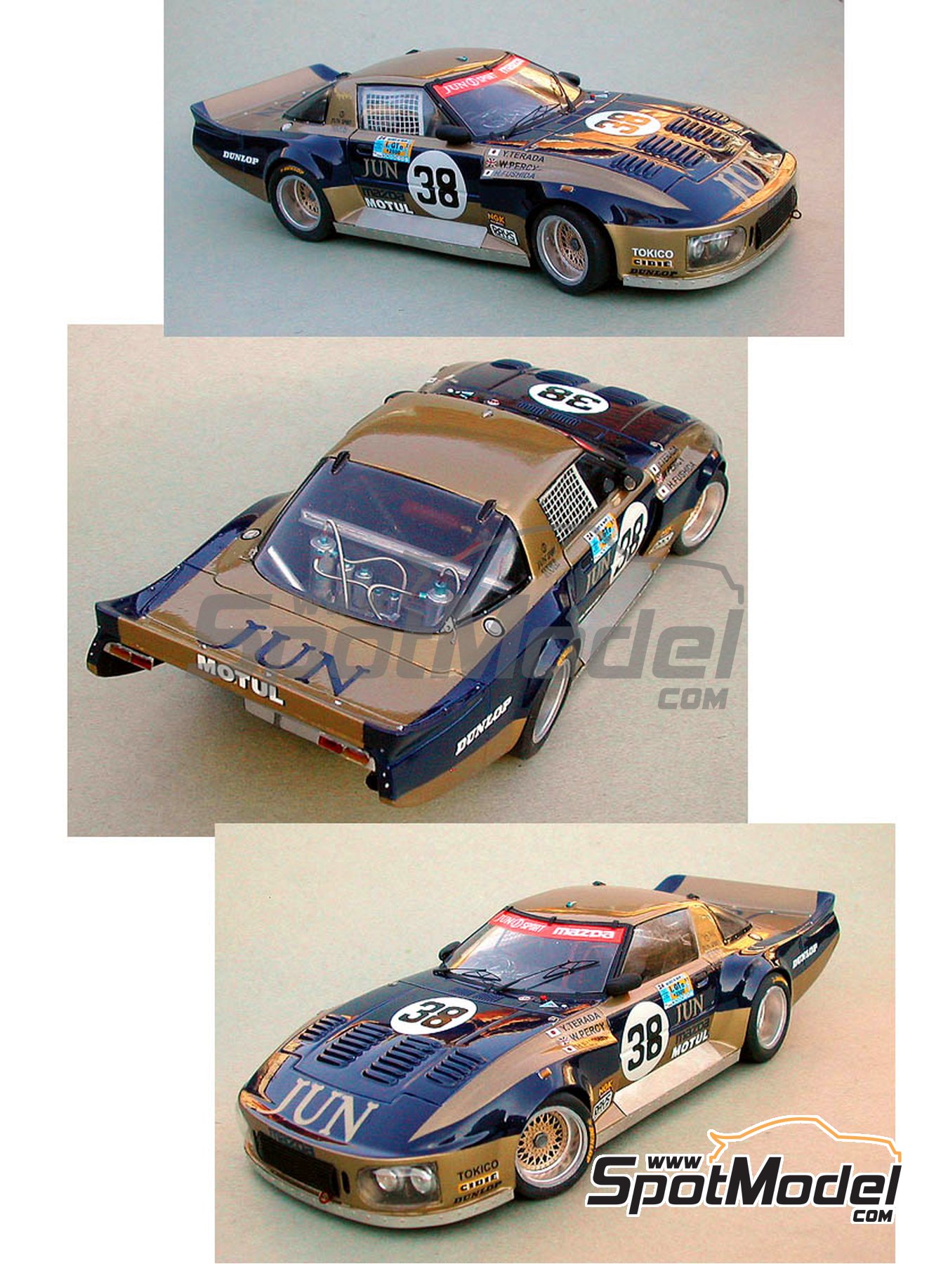 Mazda RX7 sponsored by JUN - 24 Hours Le Mans 1981. Model car kit in 1/24  scale manufactured by Profil24 (ref. P24054)