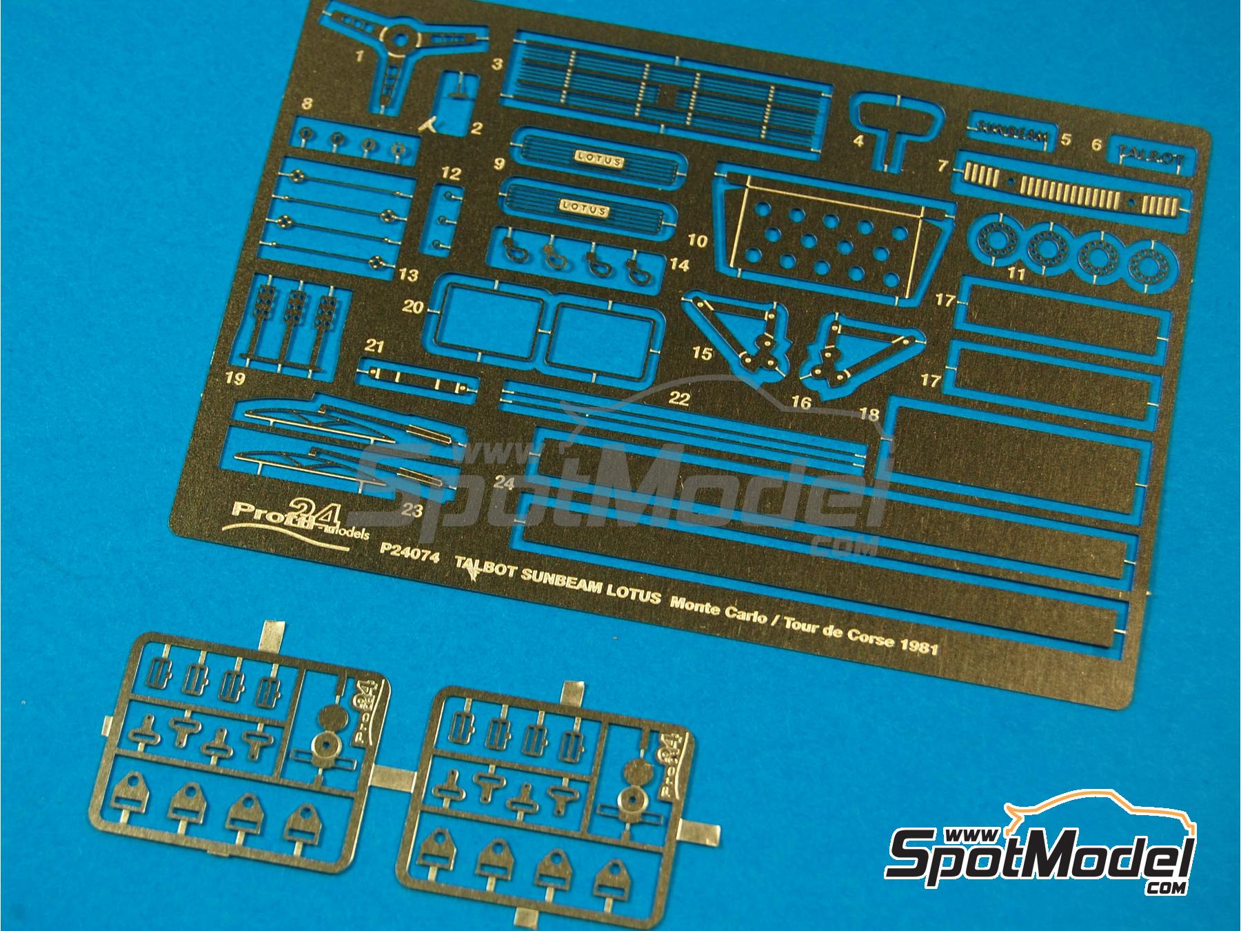 Talbot Model Kit Profil24 P24074K: Car scale model kit 1/24 scale - Talbot Lotus Sunbeam ...