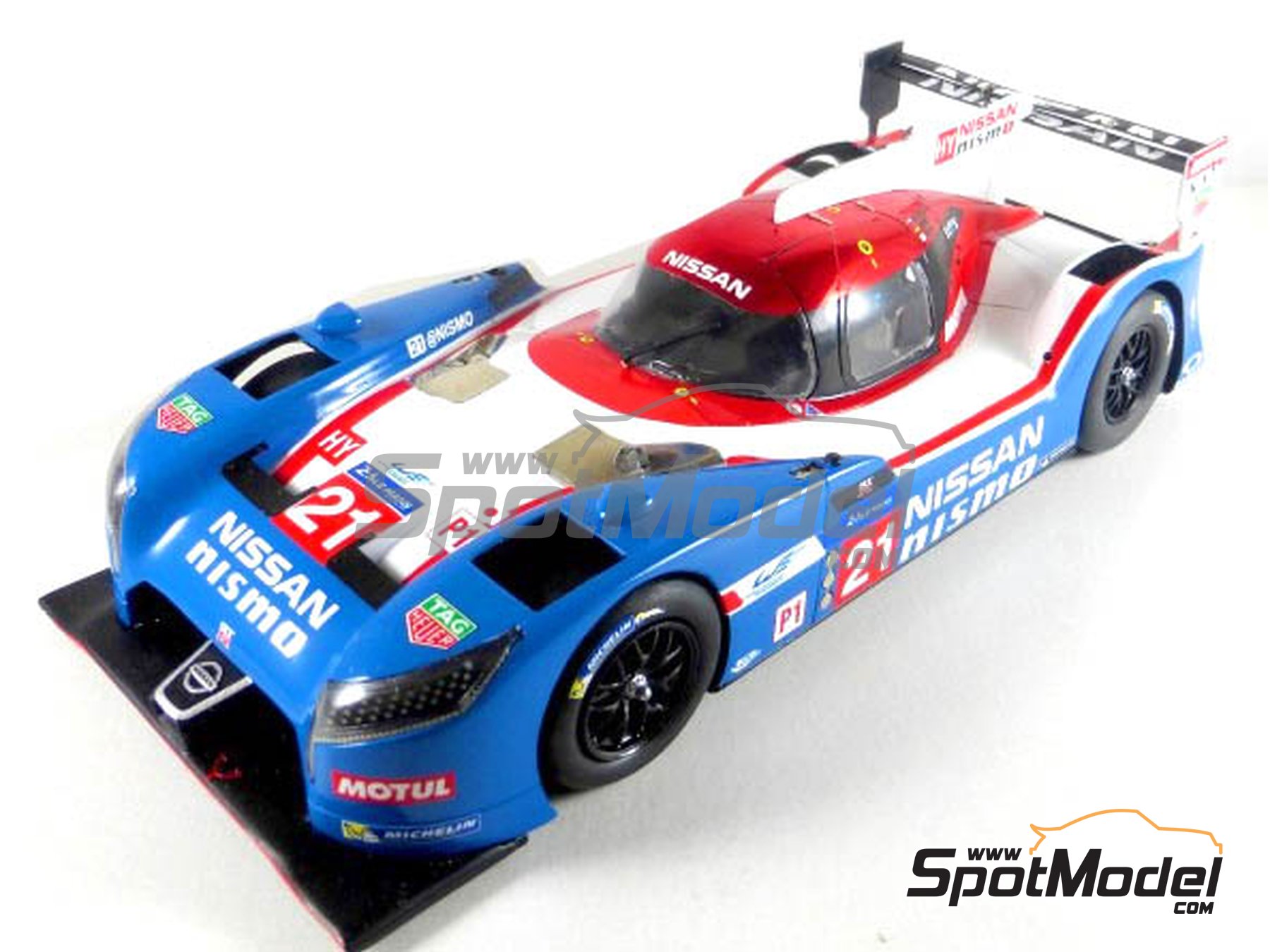 Nissan GT-R LM Nismo sponsored by Nismo - 24 Hours Le Mans 2015. Car scale  model kit in 1/24 scale manufactured by Profil24 (ref. P24100)