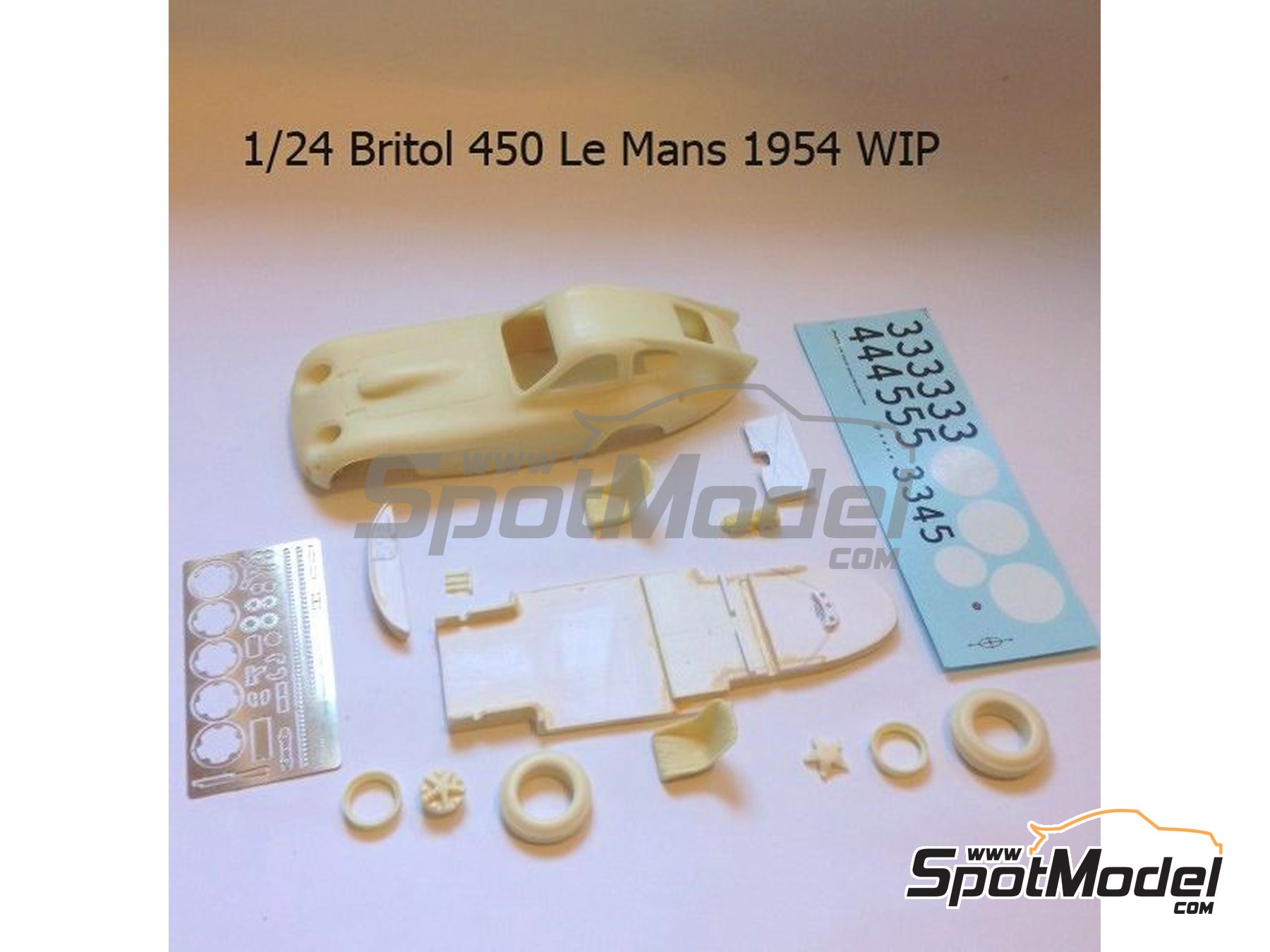 Image 1: Bristol 450 Equipo Bristol Aeroplane Co - 24 Horas de Le Mans 1954 | Maqueta de coche en escala&nbsp;1/24 fabricado por Profil24 (ref.&nbsp;P24124K)