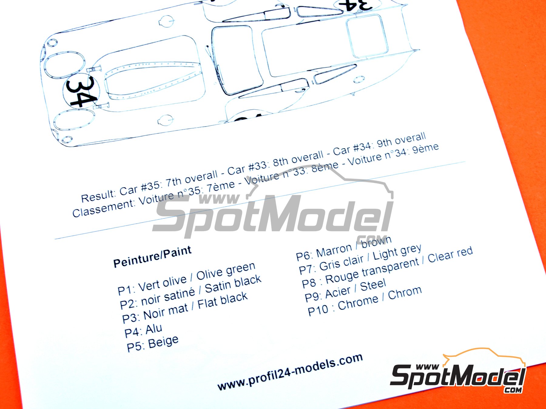 Image 11: Bristol 450 Equipo Bristol Aeroplane Co - 24 Horas de Le Mans 1954 | Maqueta de coche en escala&nbsp;1/24 fabricado por Profil24 (ref.&nbsp;P24124K)